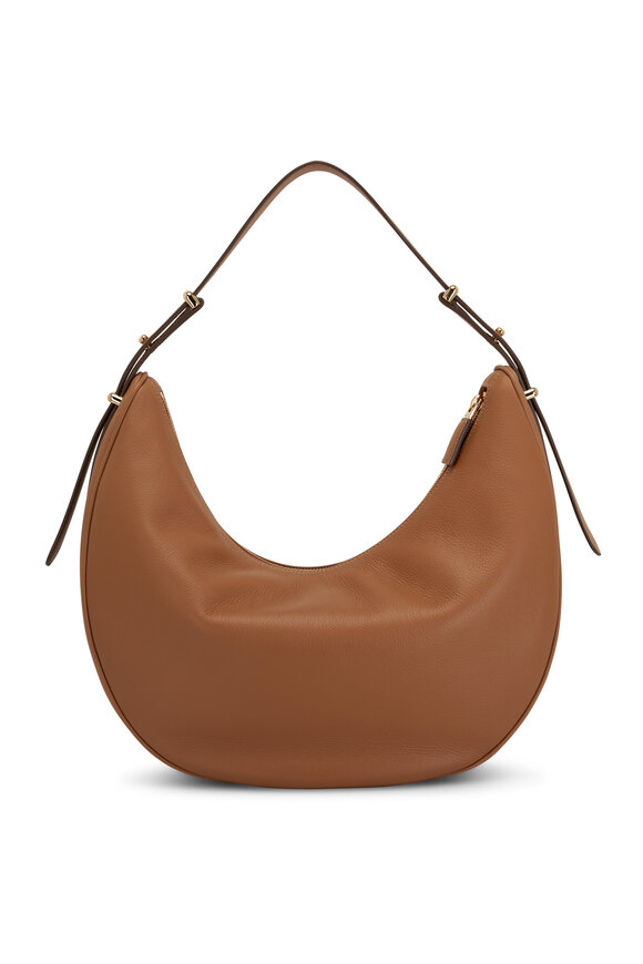 Prada - Large Arque Caramel Leather Shoulder Bag