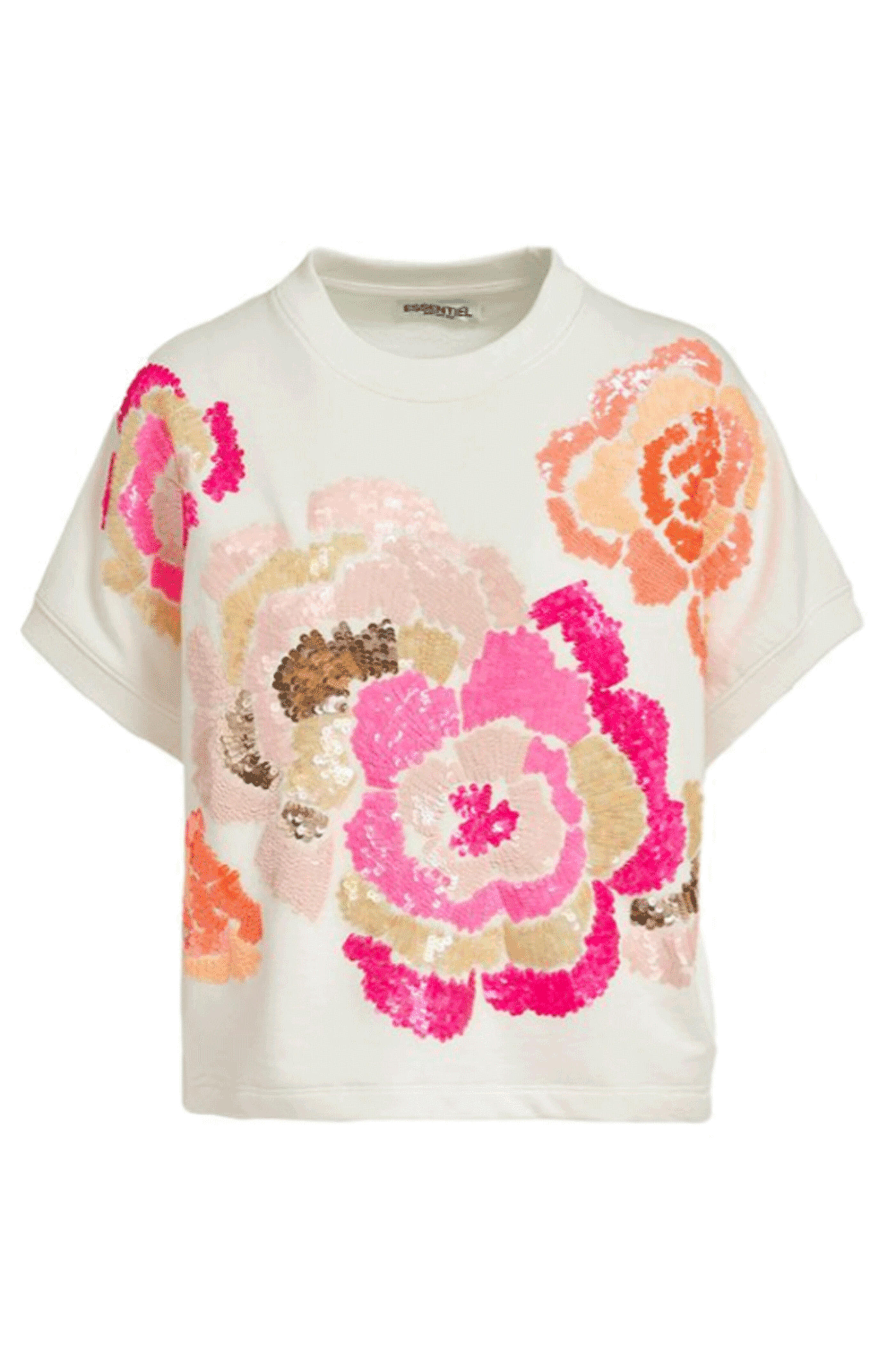Essentiel Antwerp - Off-White Floraly Embroidered Sweatshirt
