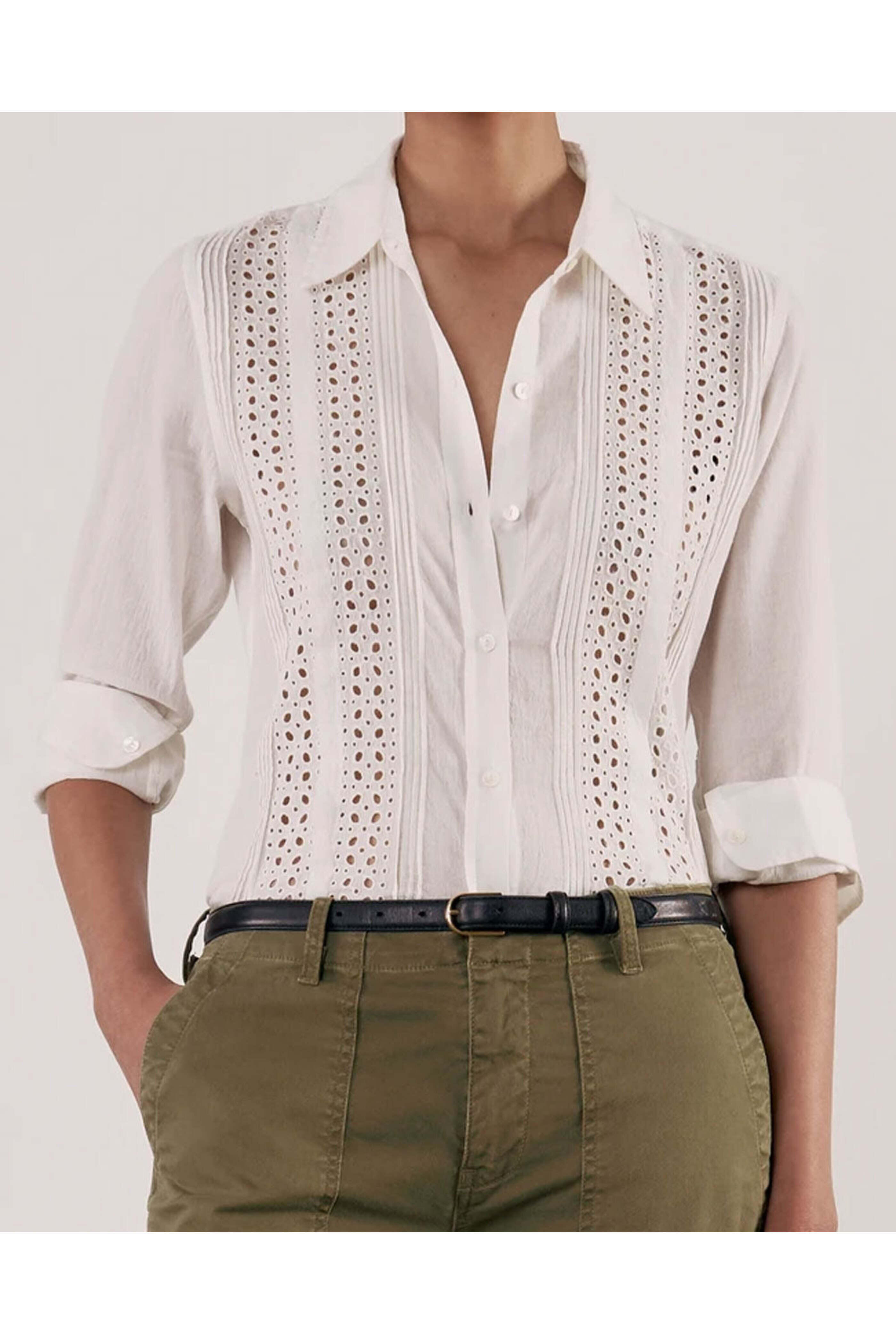 Nili Lotan - Ivory Tara Button Down Shirt