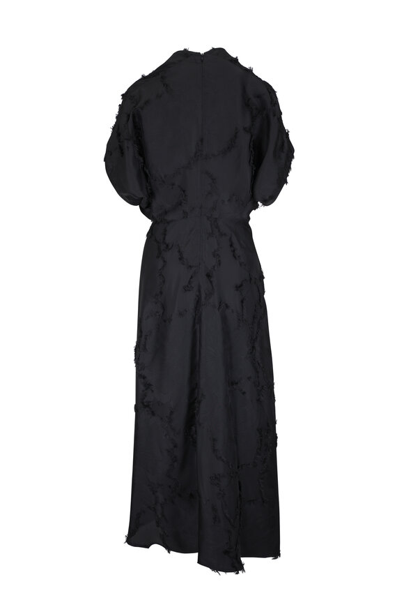 Zero + Maria Cornejo Long Aki Wave Ink Midi Dress - view 3