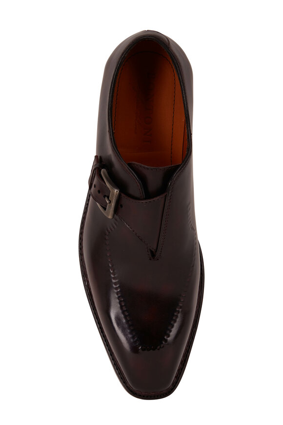 Bontoni - Brillantina II Bordeaux Single Monk Strap Shoe