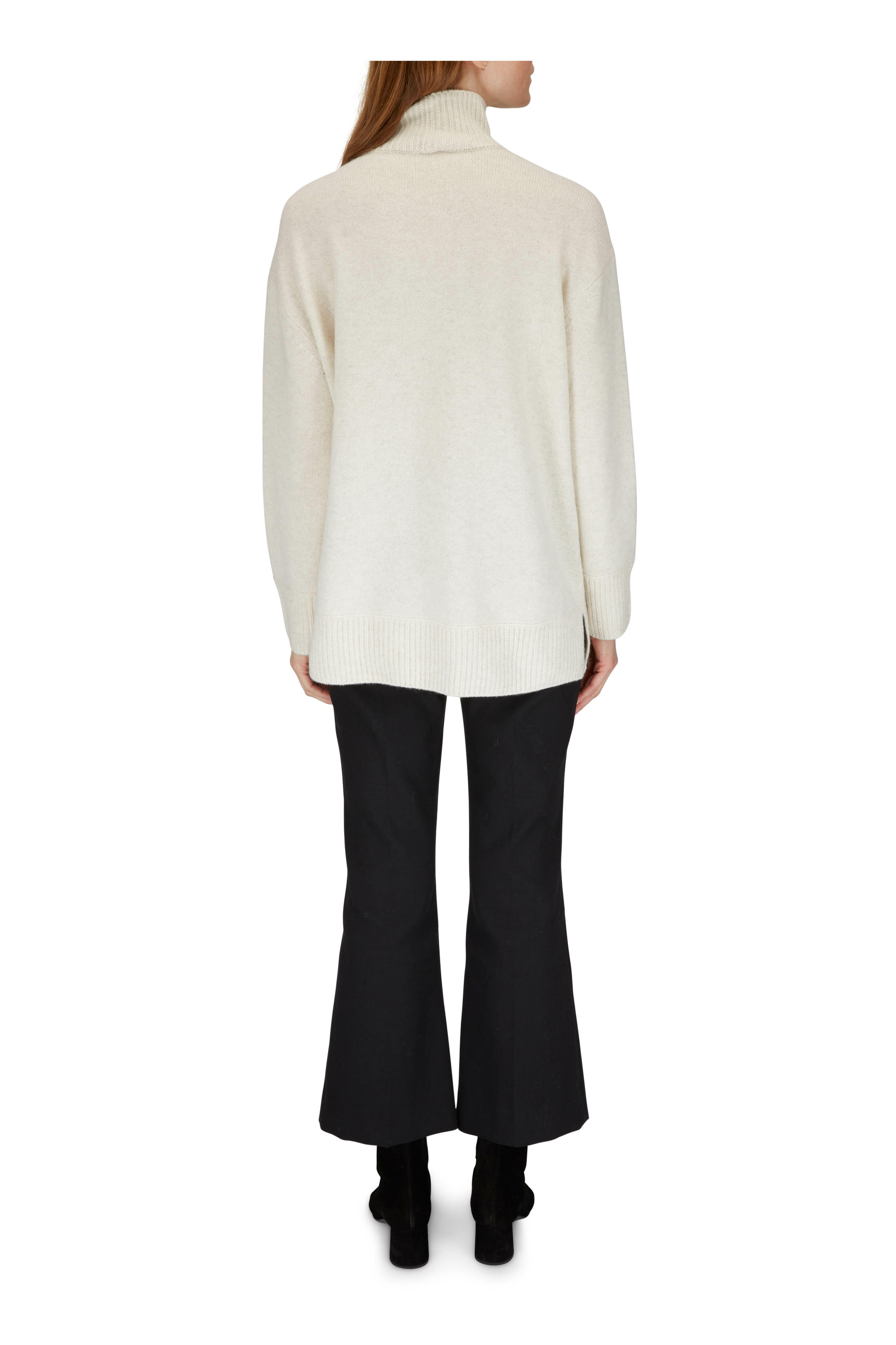 Vince - レザーチュニック Vince - Heather Light Oat Brushed Funnel Neck Top