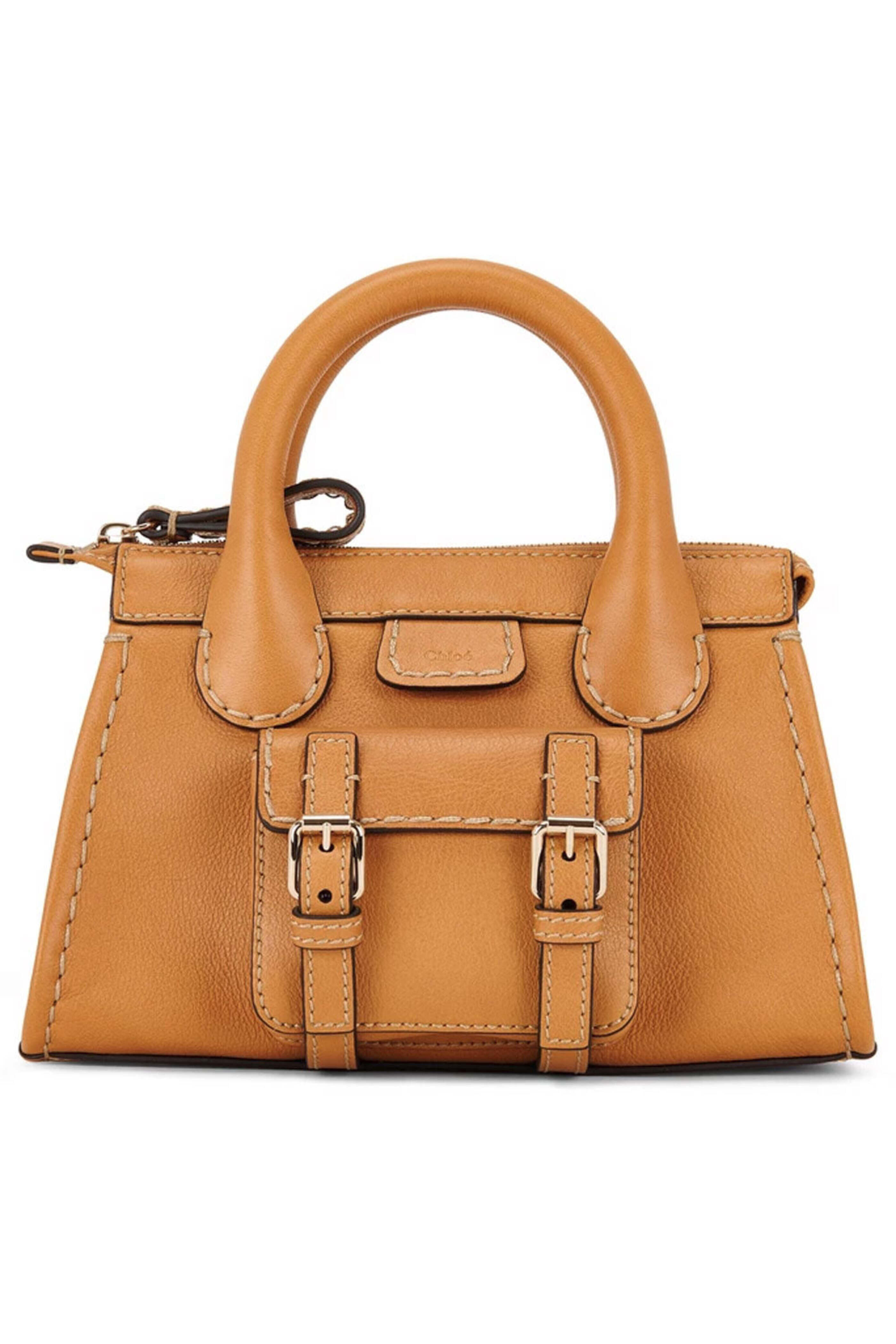 Chloé - Edith Mini Satchel Bag in Autumnal Brown - view 1