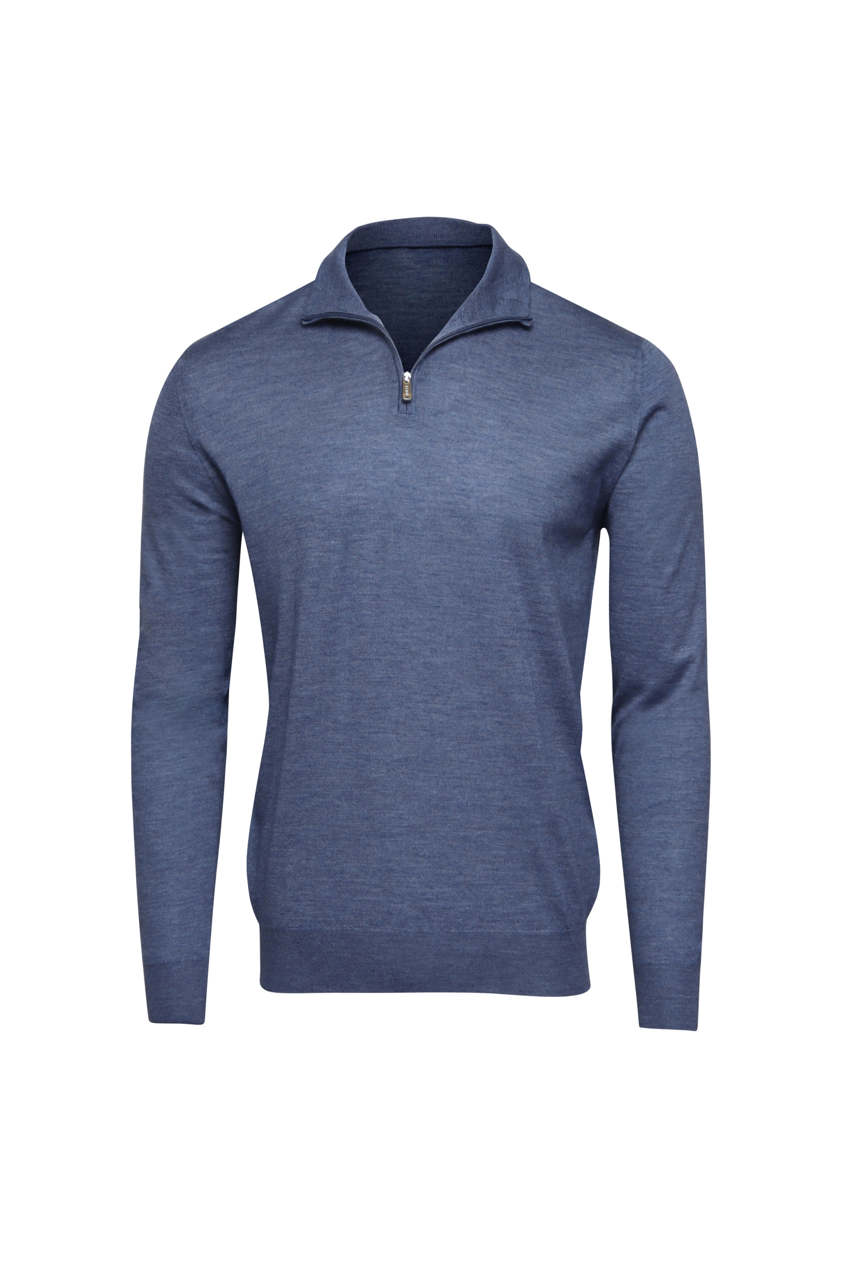 Fedeli - Light Blue Favonio Quarter Zip Sweater