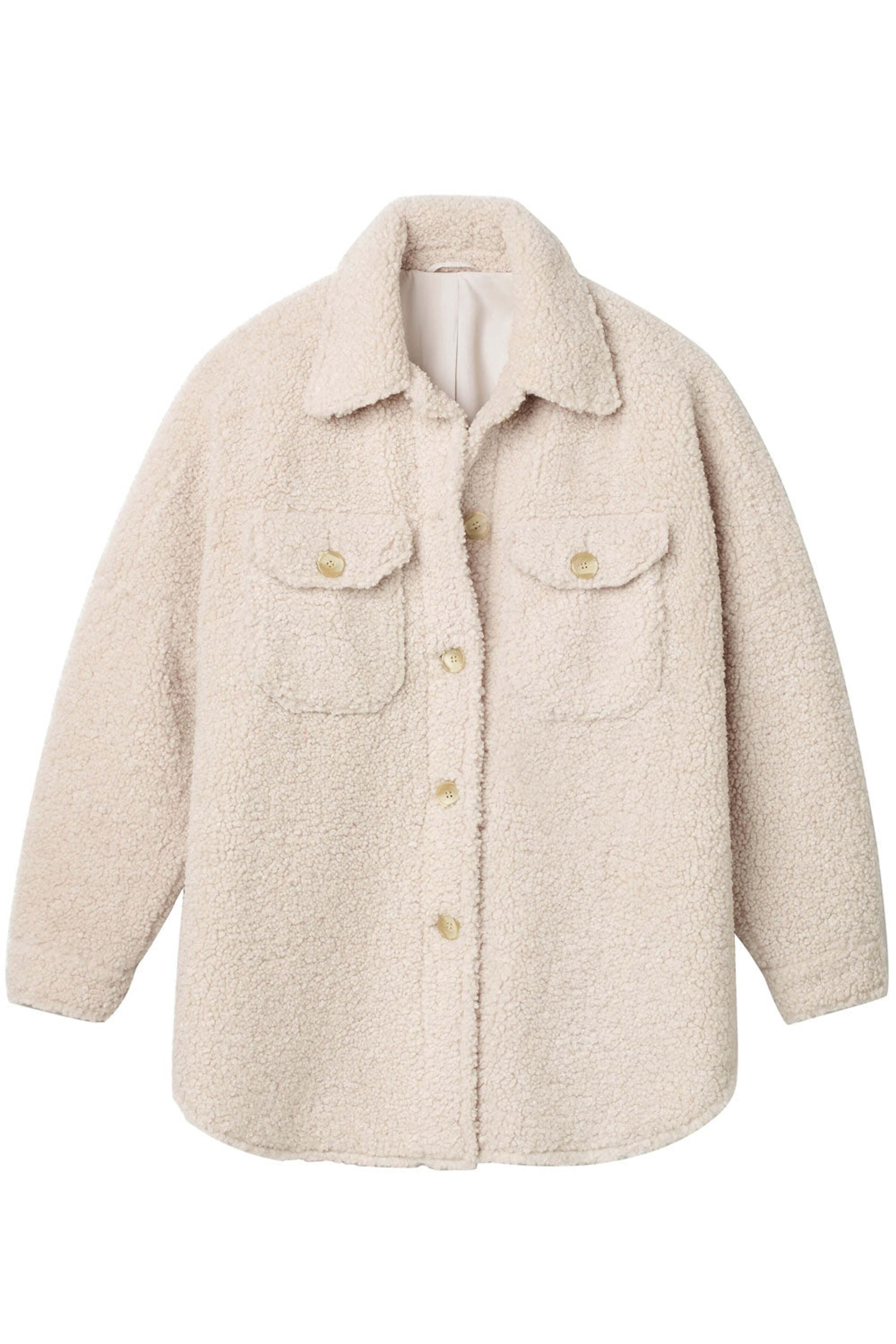 A.L.C. - Cream Faux Shearling Cambrie Jacket