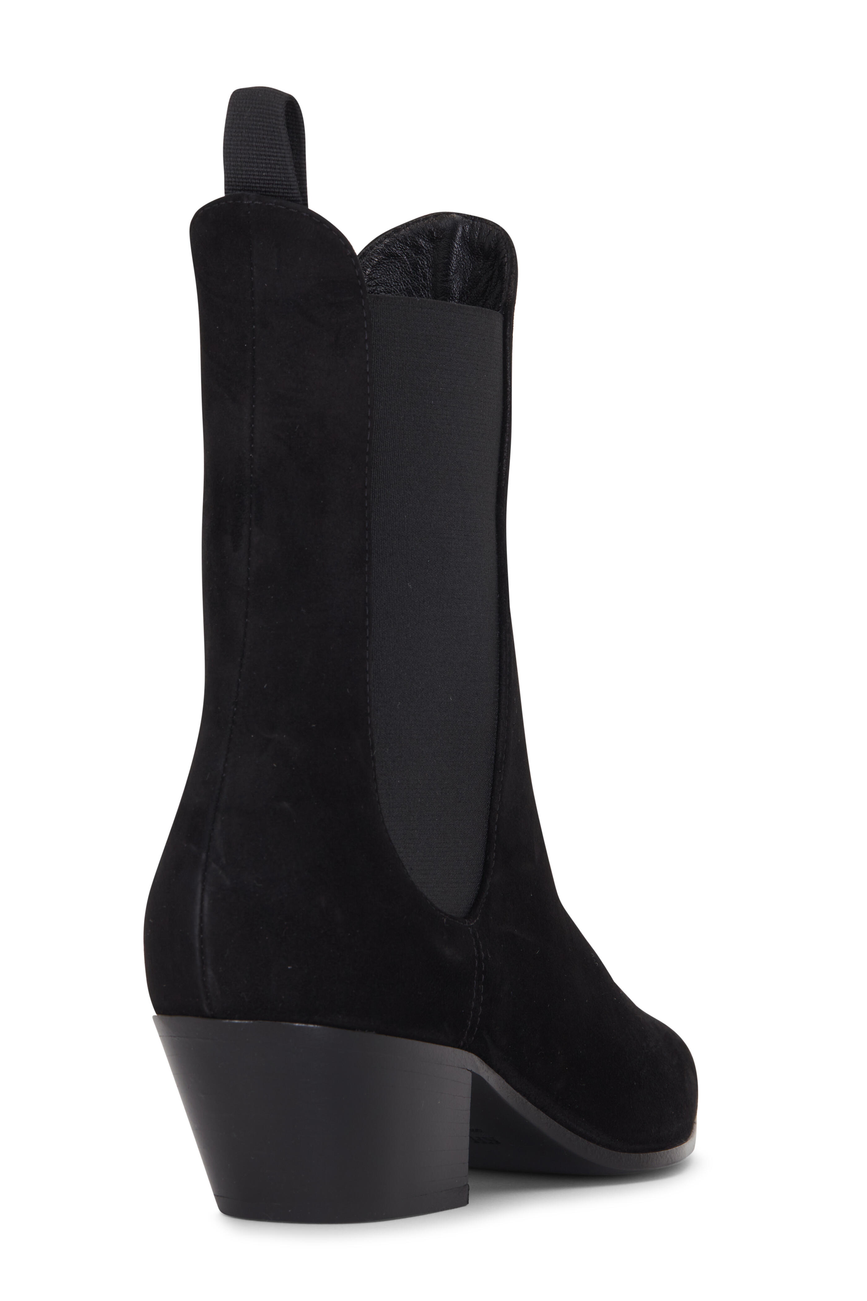 Khaite - Saratoga Black Suede Chelsea Boot, 40mm