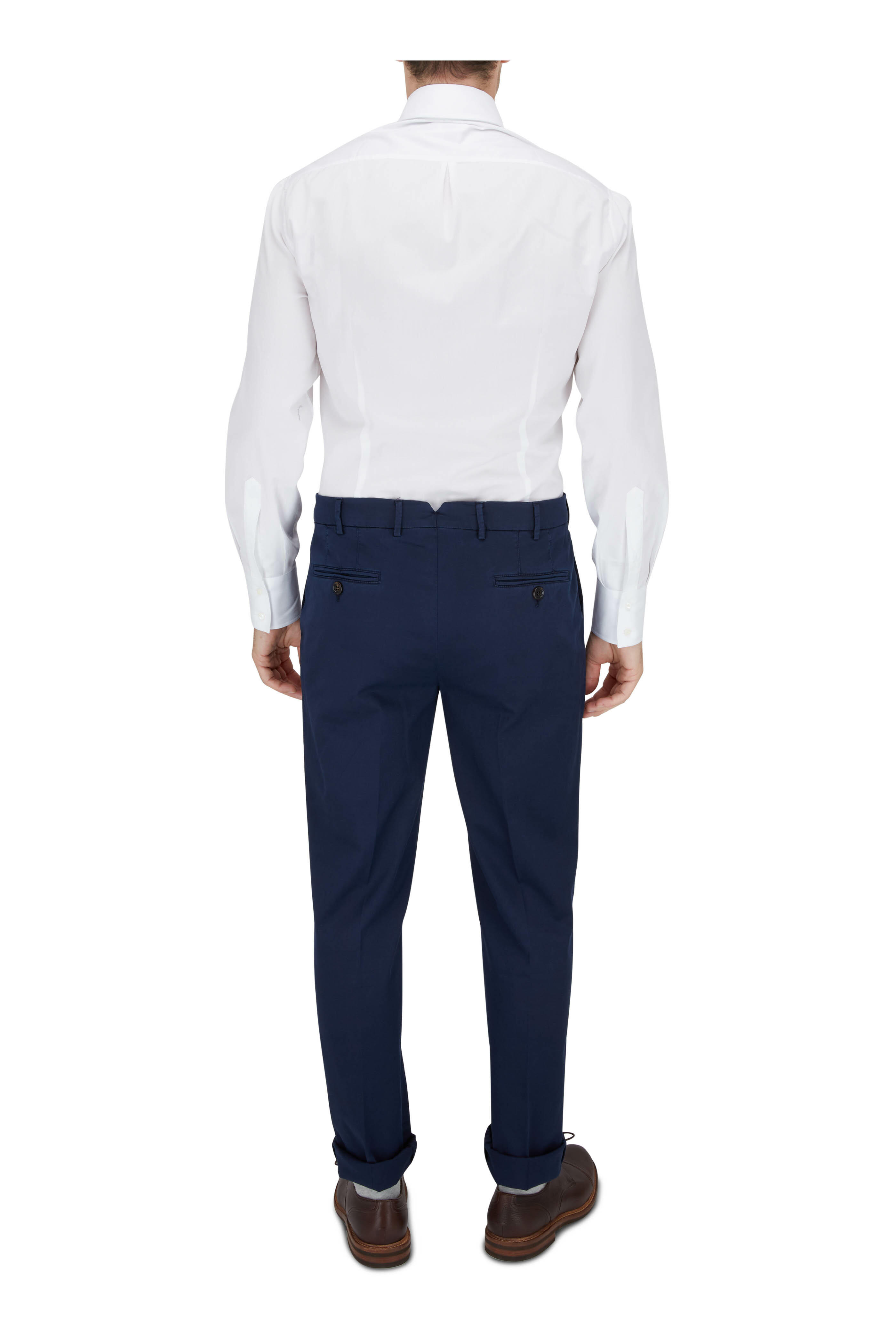 Brunello Cucinelli - Navy Gabardine Italian Fit Pant