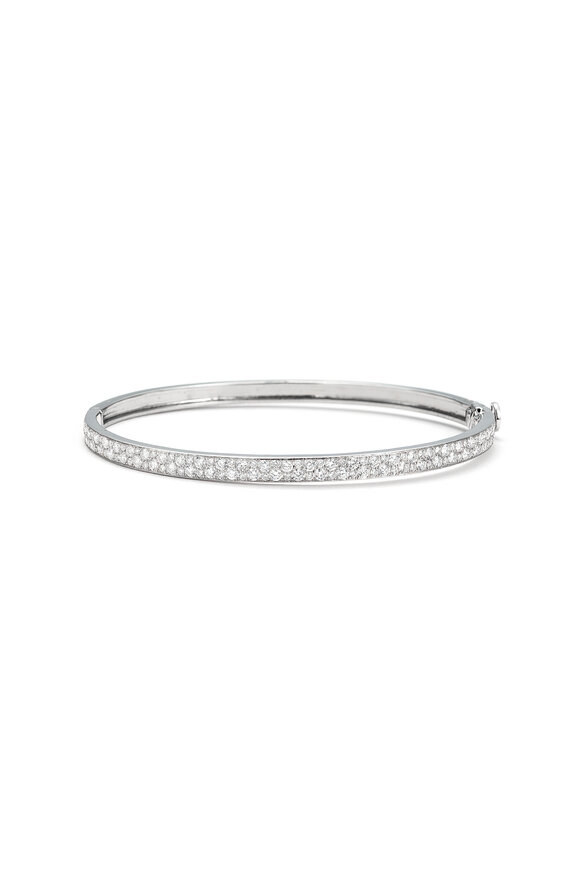 Nam Cho Modern Two Row Diamond Eternity Bangle 
