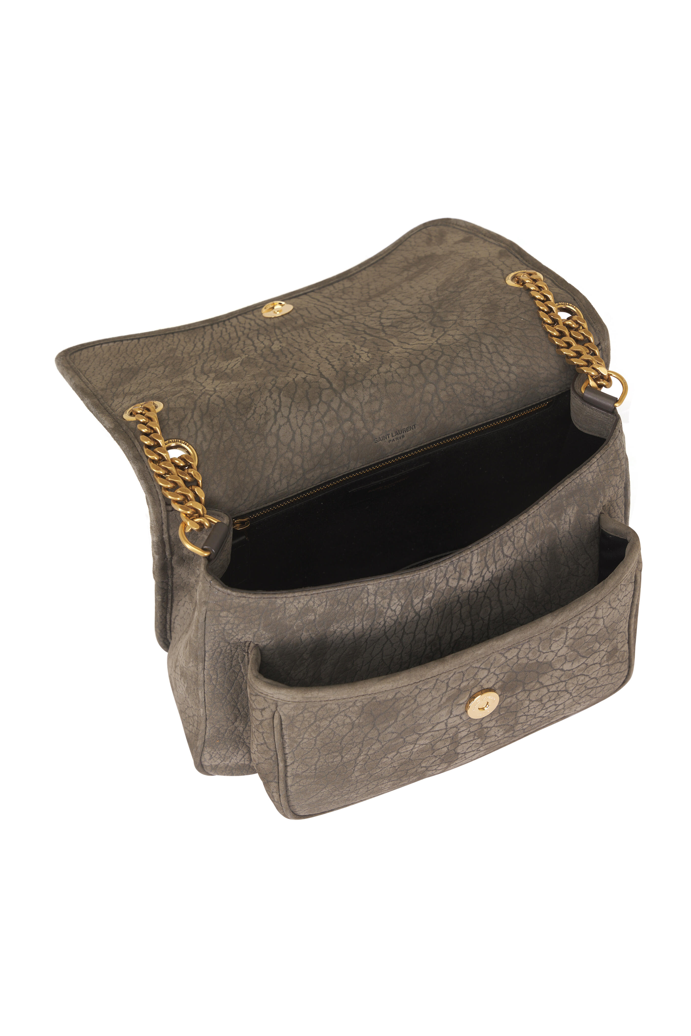 Saint Laurent - Medium Niki Zinc Soft Bone Leather Shoulder Bag