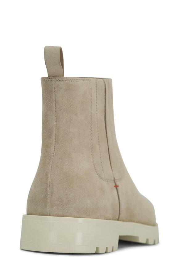 Santoni - Beige Suede Lug Sole Short Boot