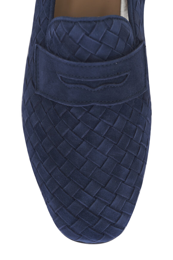 Ron White Maddie Blue Jean Woven Suede Loafer - view 5