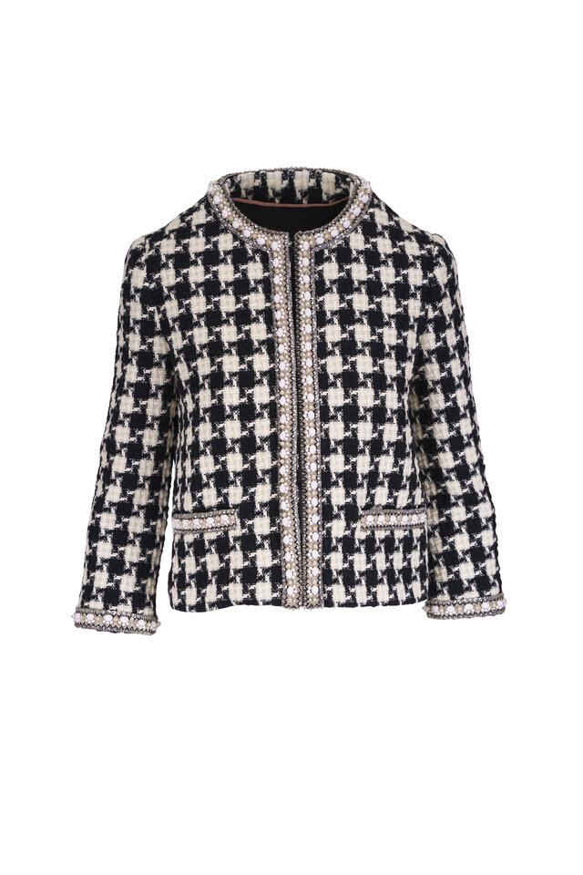 Tom Ford - Black & White Plaid Wool Two-Button Jacket