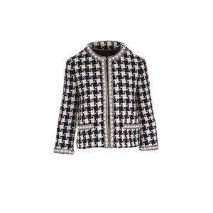 Valentino Garavani Macro houndstooth jacket 千鳥格子 Valentino Garavani Houndstooth-jacquard Wool Blazer