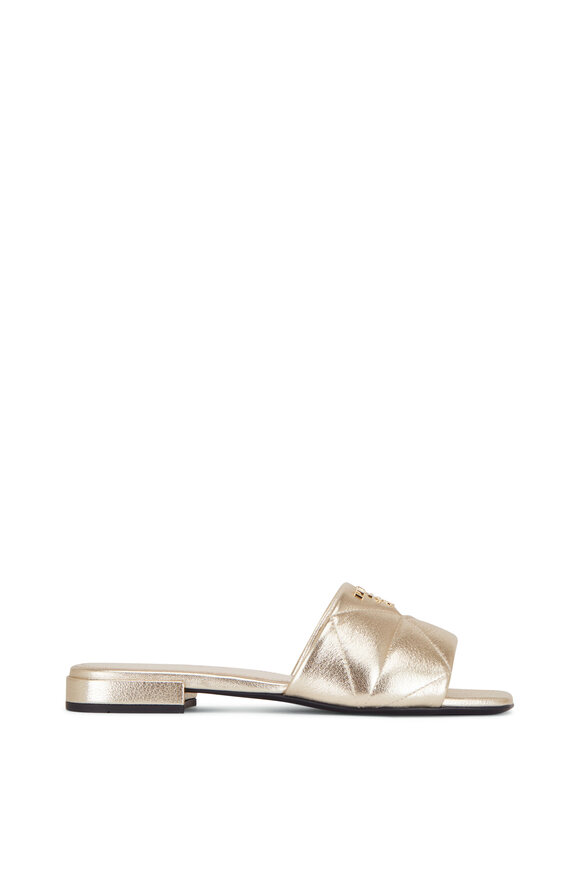 Prada - Pirite Quilted Leather Flat Slide | Mitchell Stores