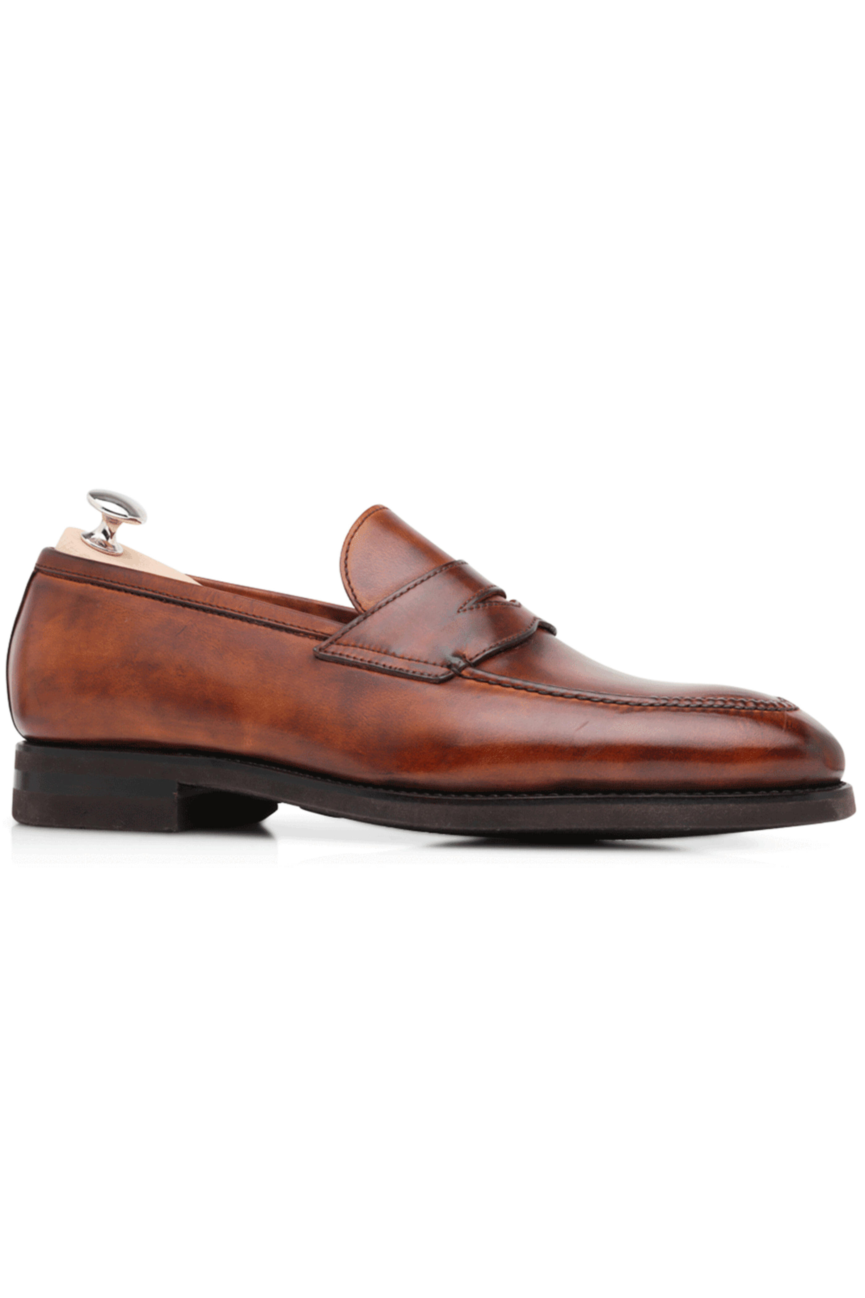 Bontoni - Principe Smooth Leather Penny Loafer in Cognac