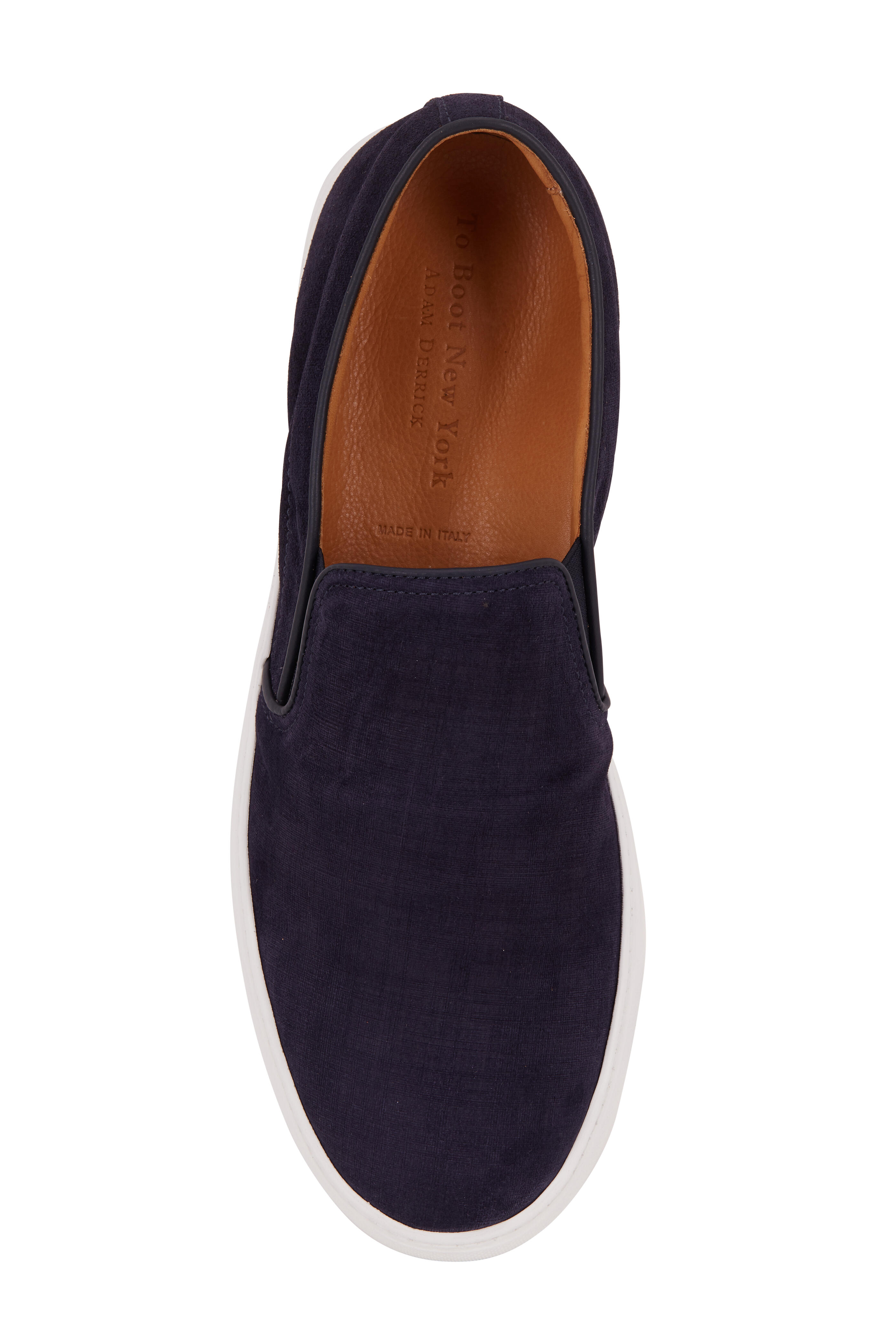 To Boot New York - Cordoba Blue Suede & Denim Slip-On Sneaker