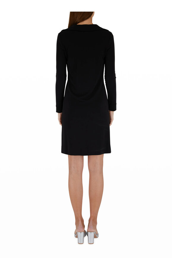 Nili Lotan - Adelyn Black Long Sleeve Shift Dress 