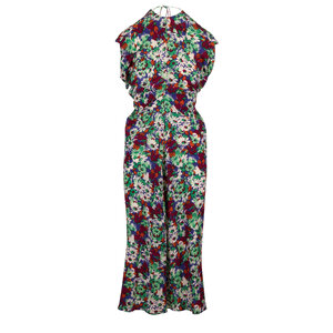 marni floral halter dress Women's Multicolor Print Silk Midi Chic Jacket