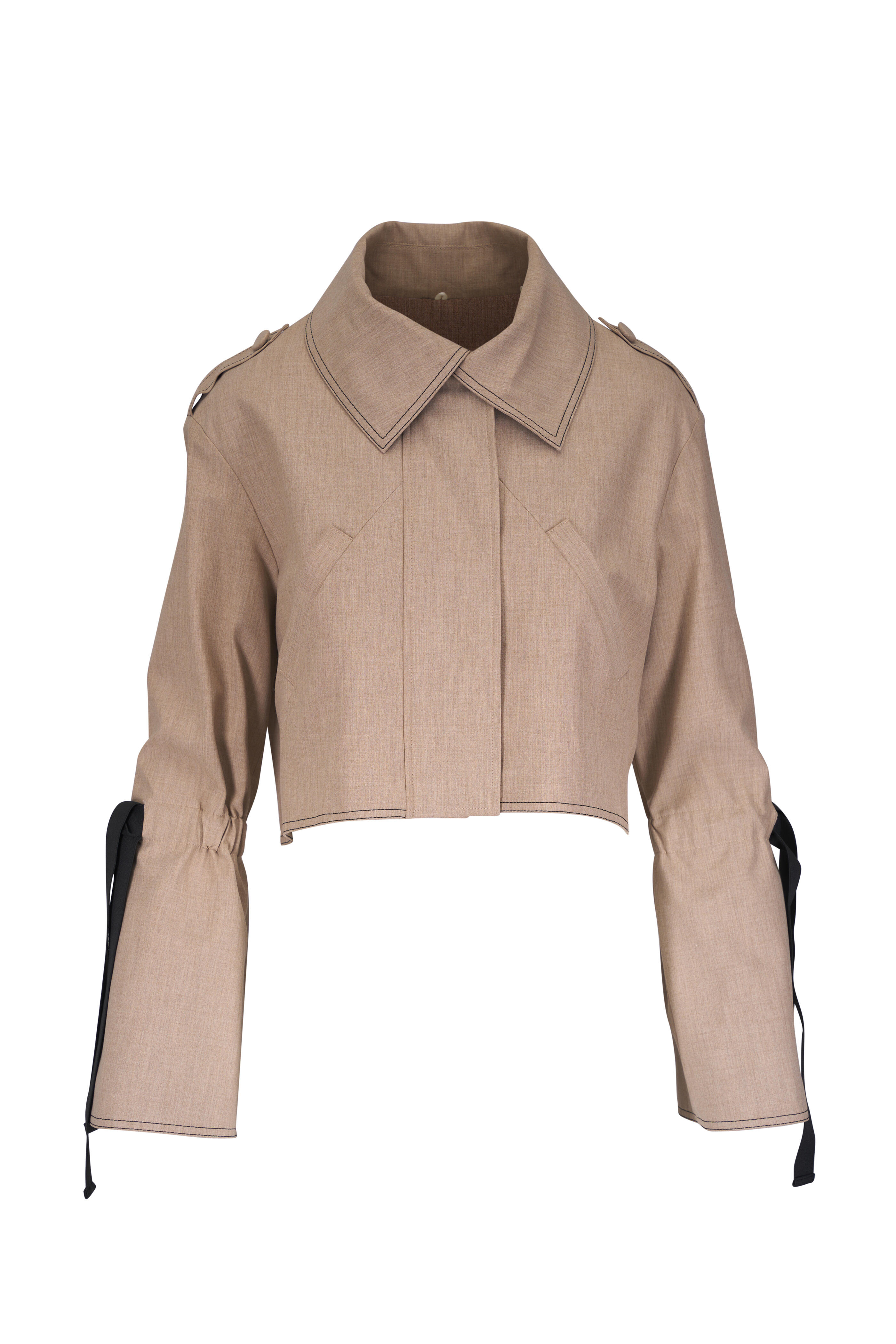 KZ_K Studio - Macba Sculpt Sand Tech Broadcloth Jacket