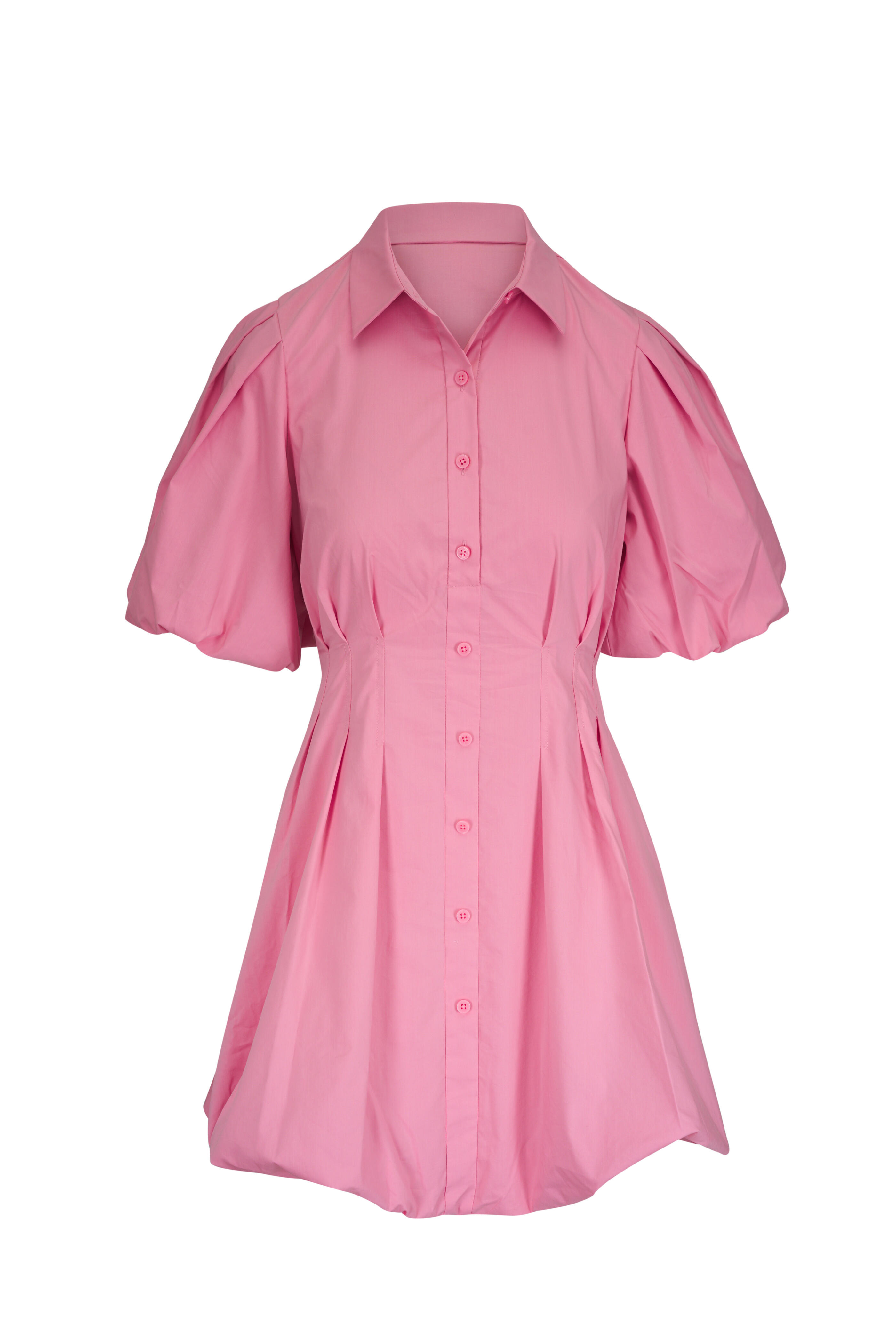 Simkhai - Cleo Dusty Rose Balloon Pintuck Mini Dress