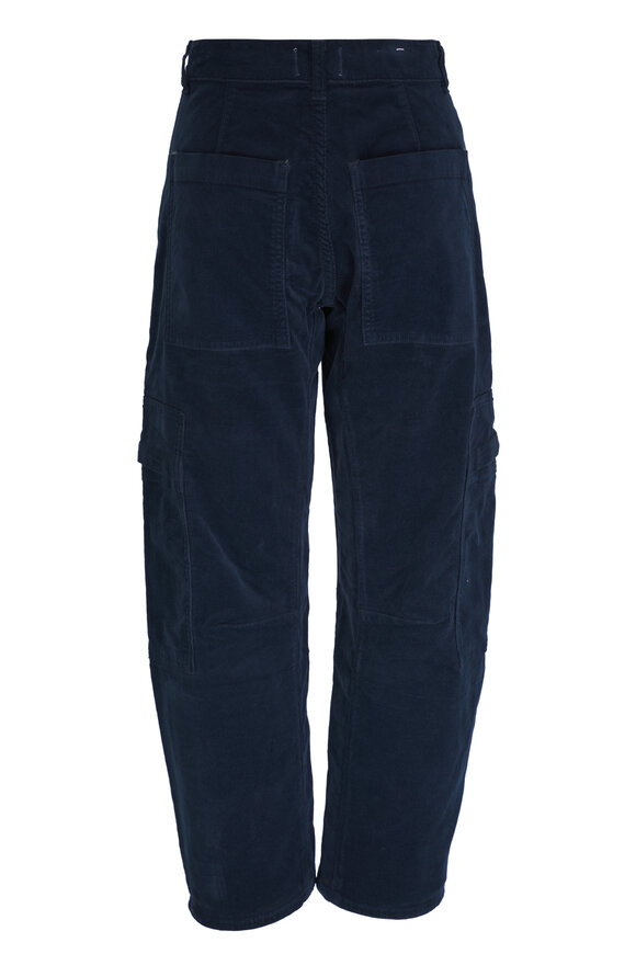 Citizens of Humanity - Marcelle Low Slung Navy Blue Corduroy Cargo Pant