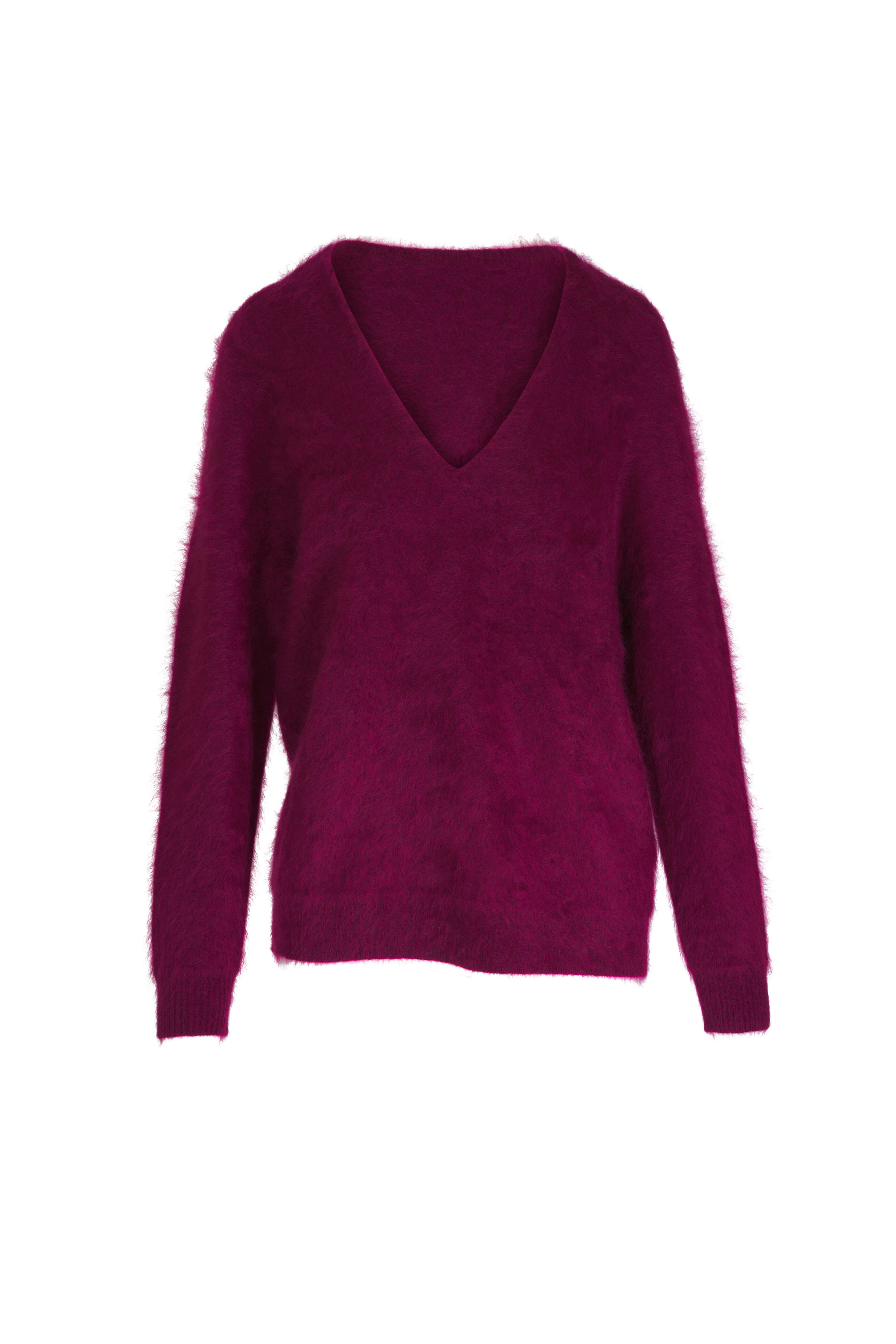 Dorothee Schumacher - Fluffy Luxury Burgundy Cashmere Pullover