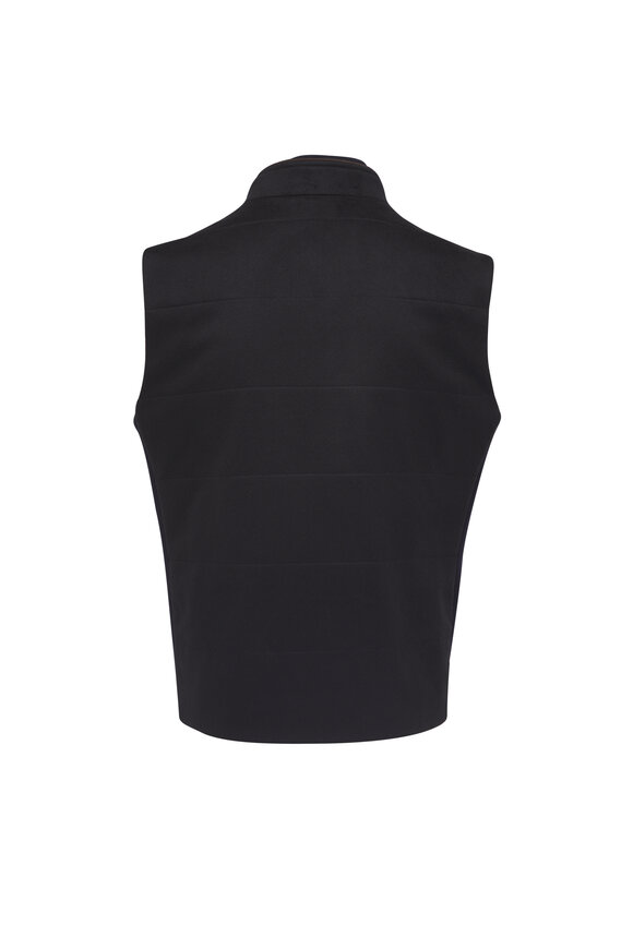 Maurizio Baldassari Navy Cashmere Vest - view 3