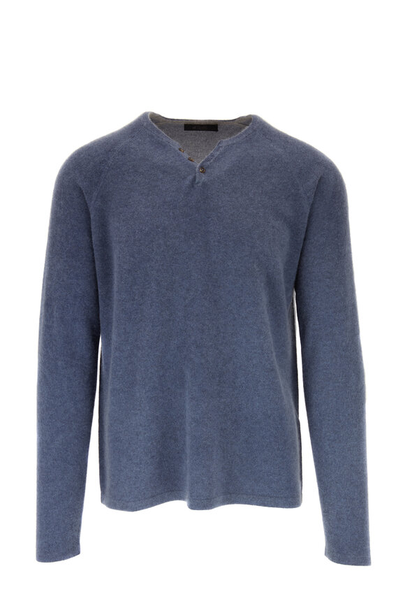 Raffi - Blue Cashmere Henley