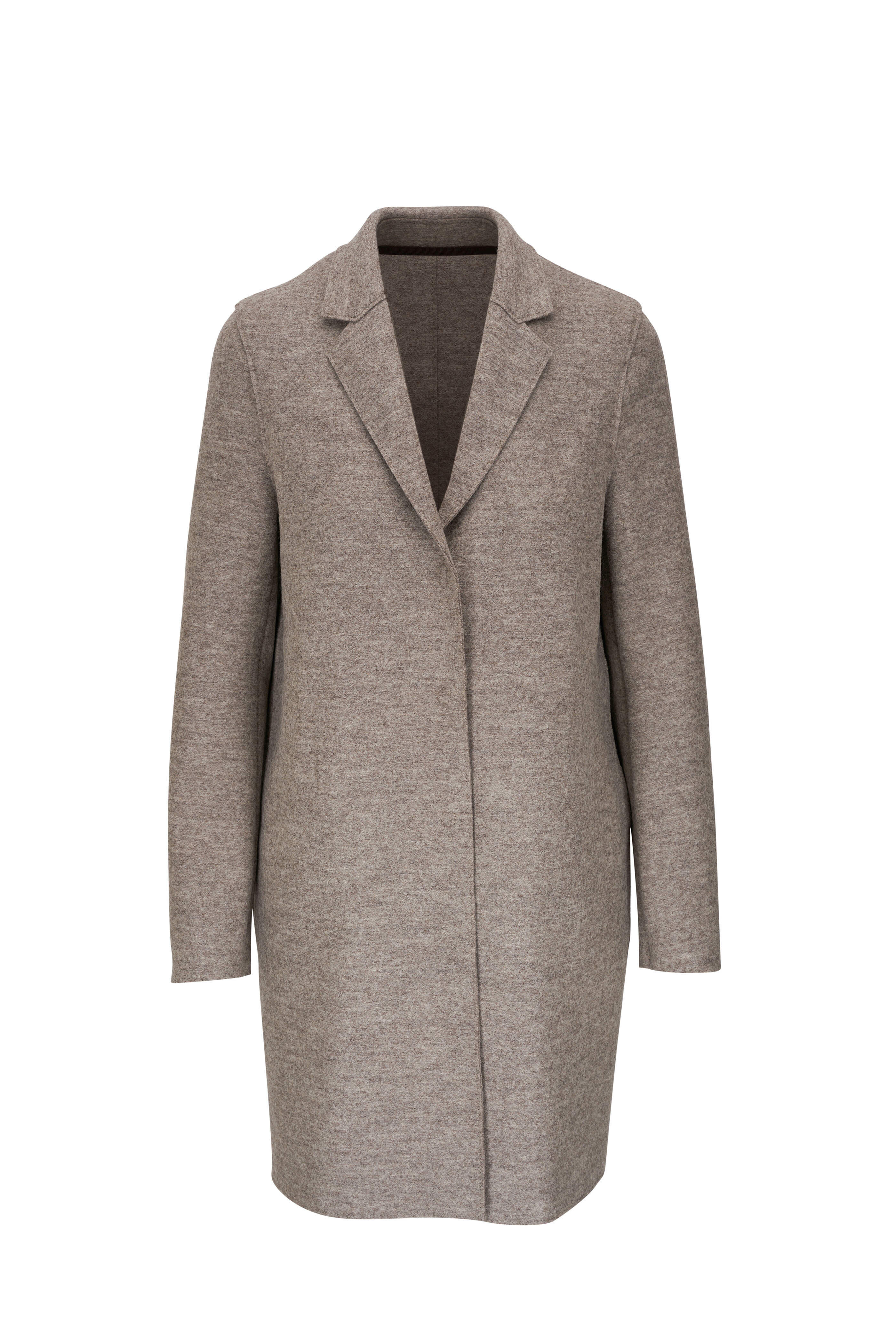 Harris Wharf - Cocoon Natural Pressed Wool Coat