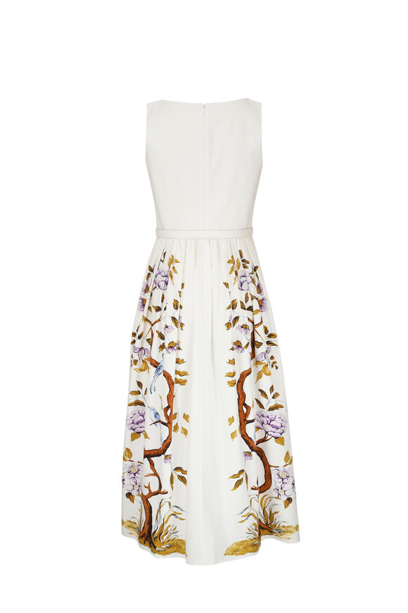 Adam Lippes - Heavy Printed Poplin Scoop Neck Dress 