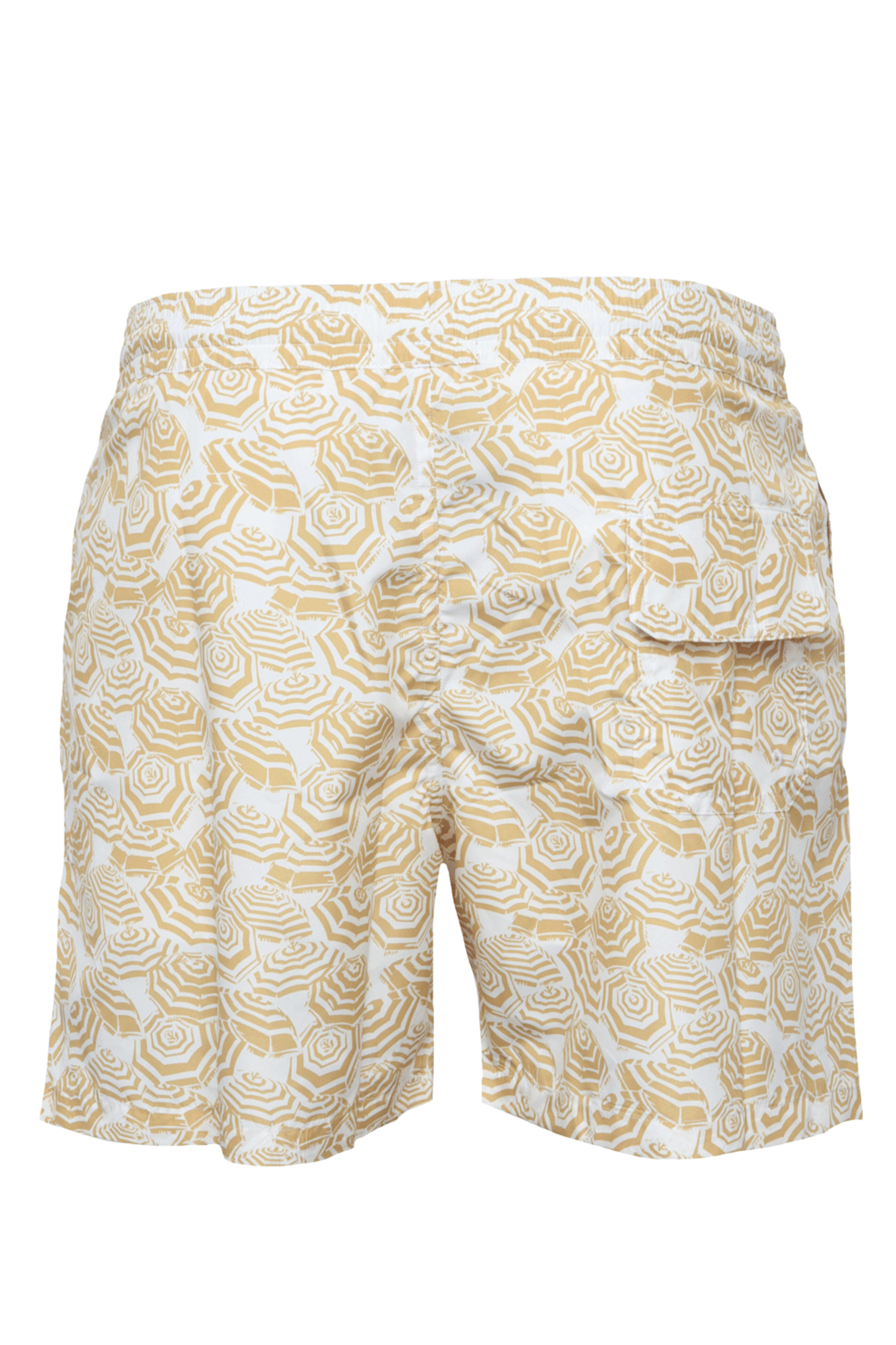 Isaia - Yellow & White Fantasia Swim Trunks