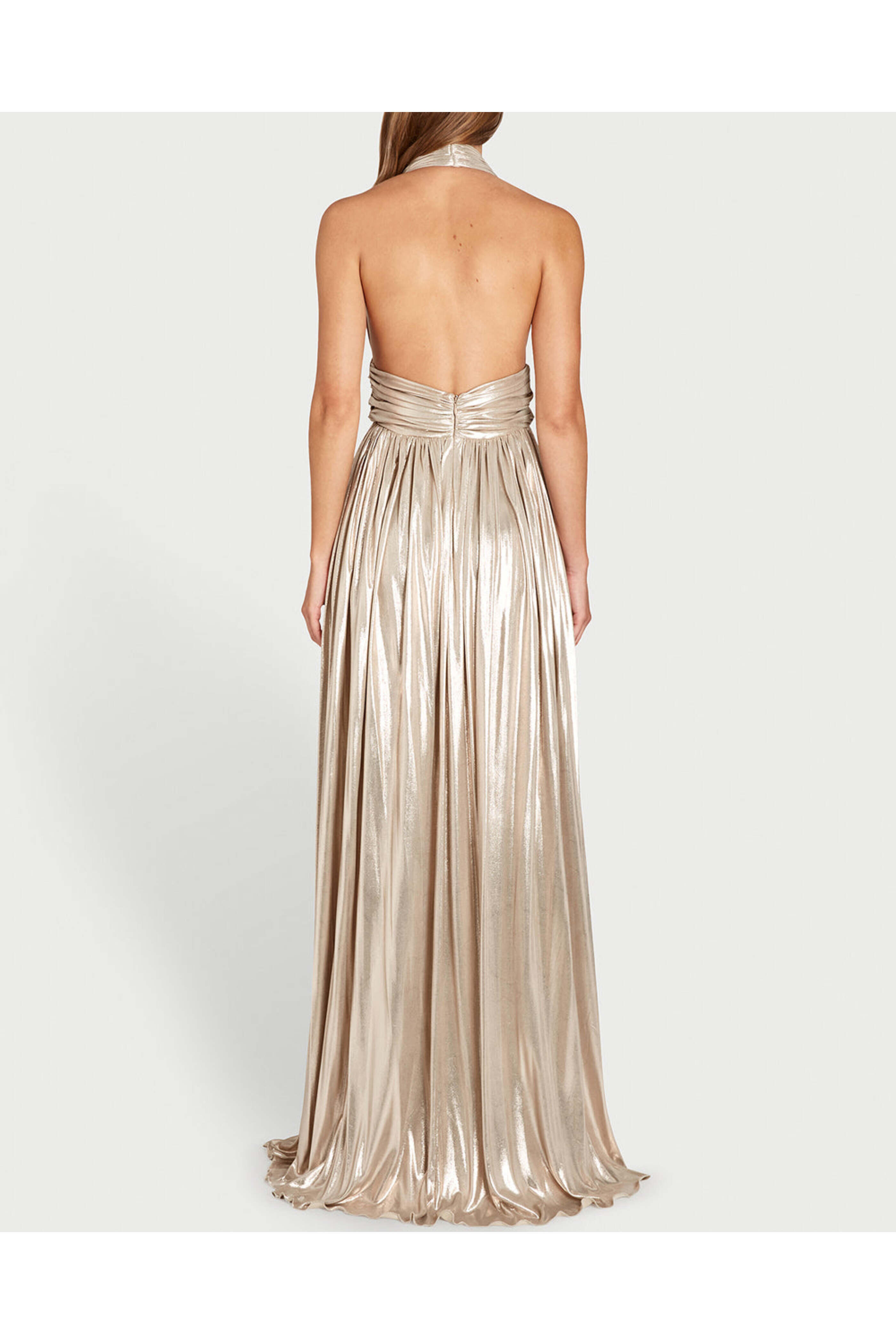 Giambattista Valli - Gold Laminated Jersey Gown | Mitchell Stores