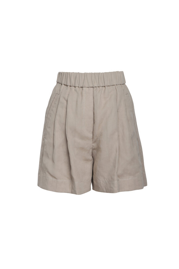 Brunello Cucinelli Coffee Cream Gauze Short