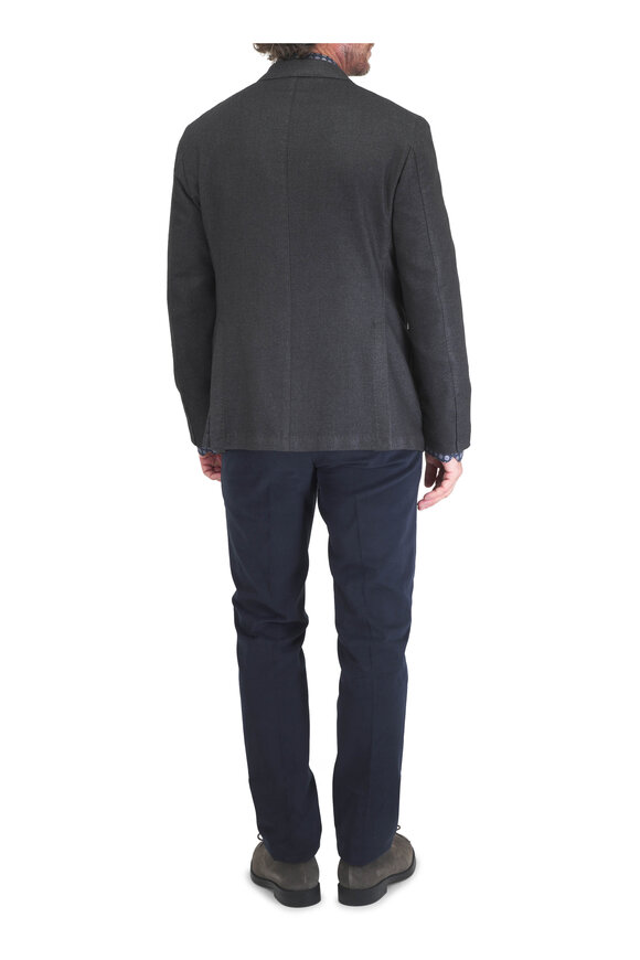 Maurizio Baldassari Rigolo Navy Blue Stretch Cotton Chino - view 4