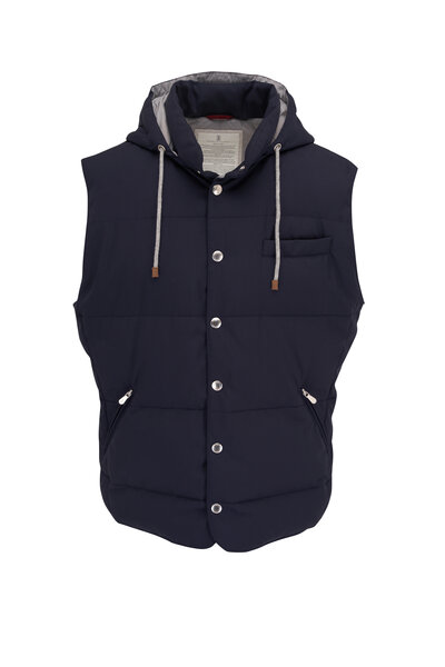ベスト・ジレ BRUNELLO CUCINELLI Women Vests M0PV05172 BLUE Brunello Cucinelli Linen Gilet Light Blue at CareOfCarl.com