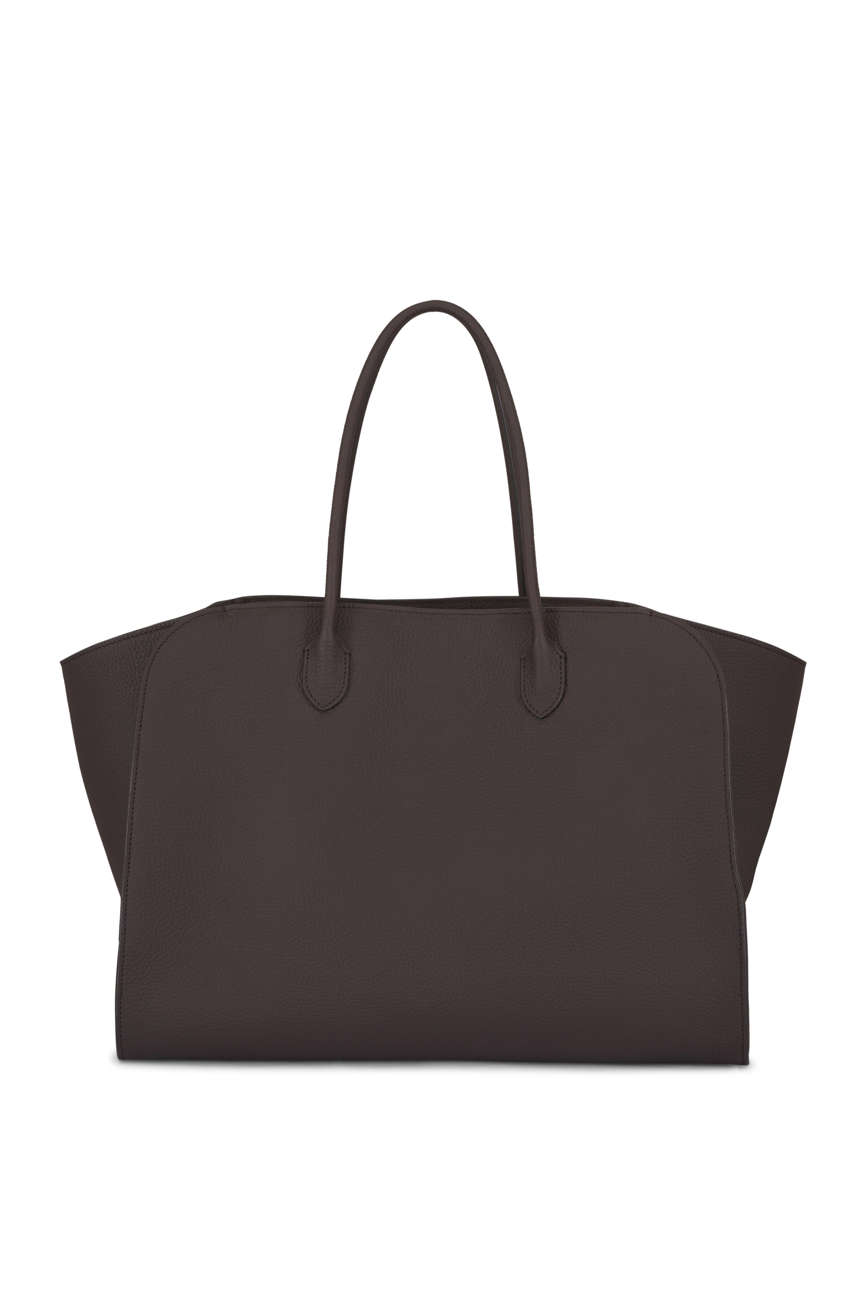 The Row - Marlow Walnut Shadow Matte Grained Leather Tote - view 2