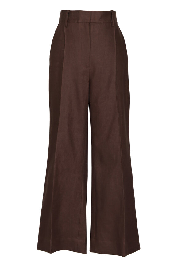Oroton Espresso Kick Flare Cropped Pant