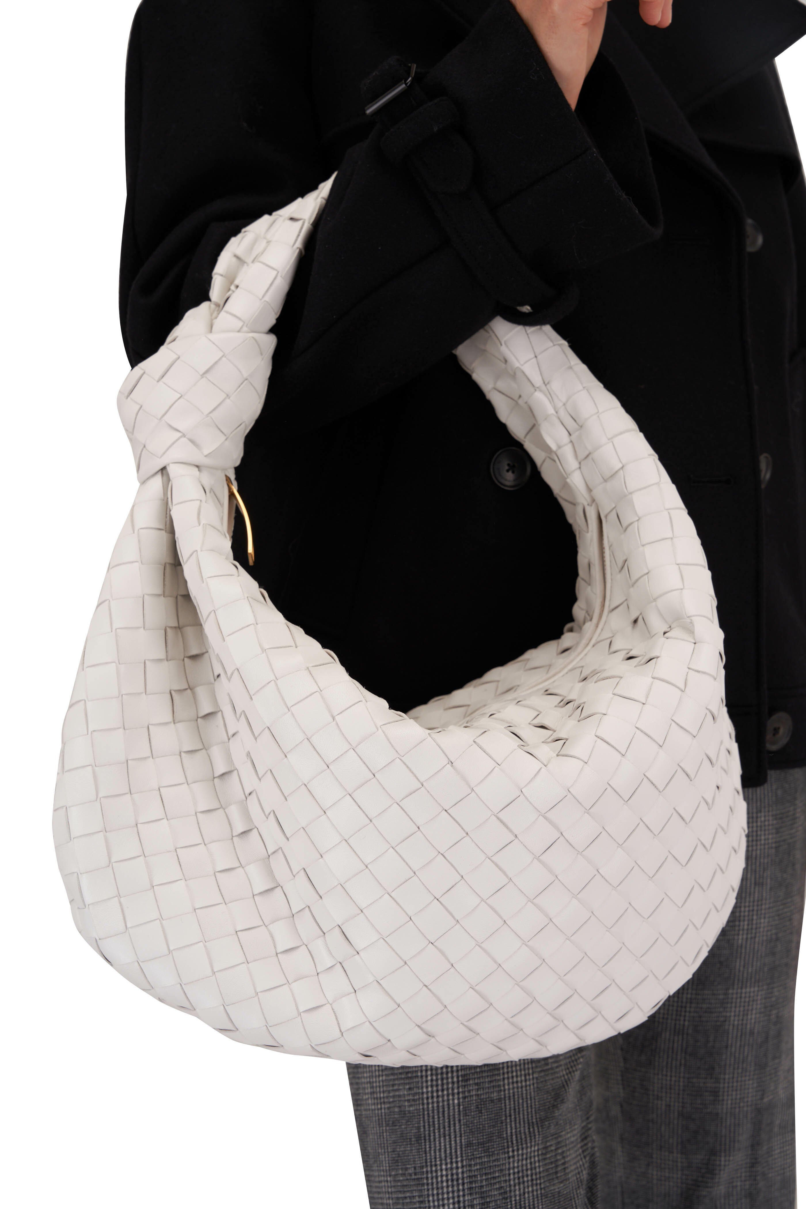 Bottega Veneta Women's Small Jodie Leather Hobo Bag - White