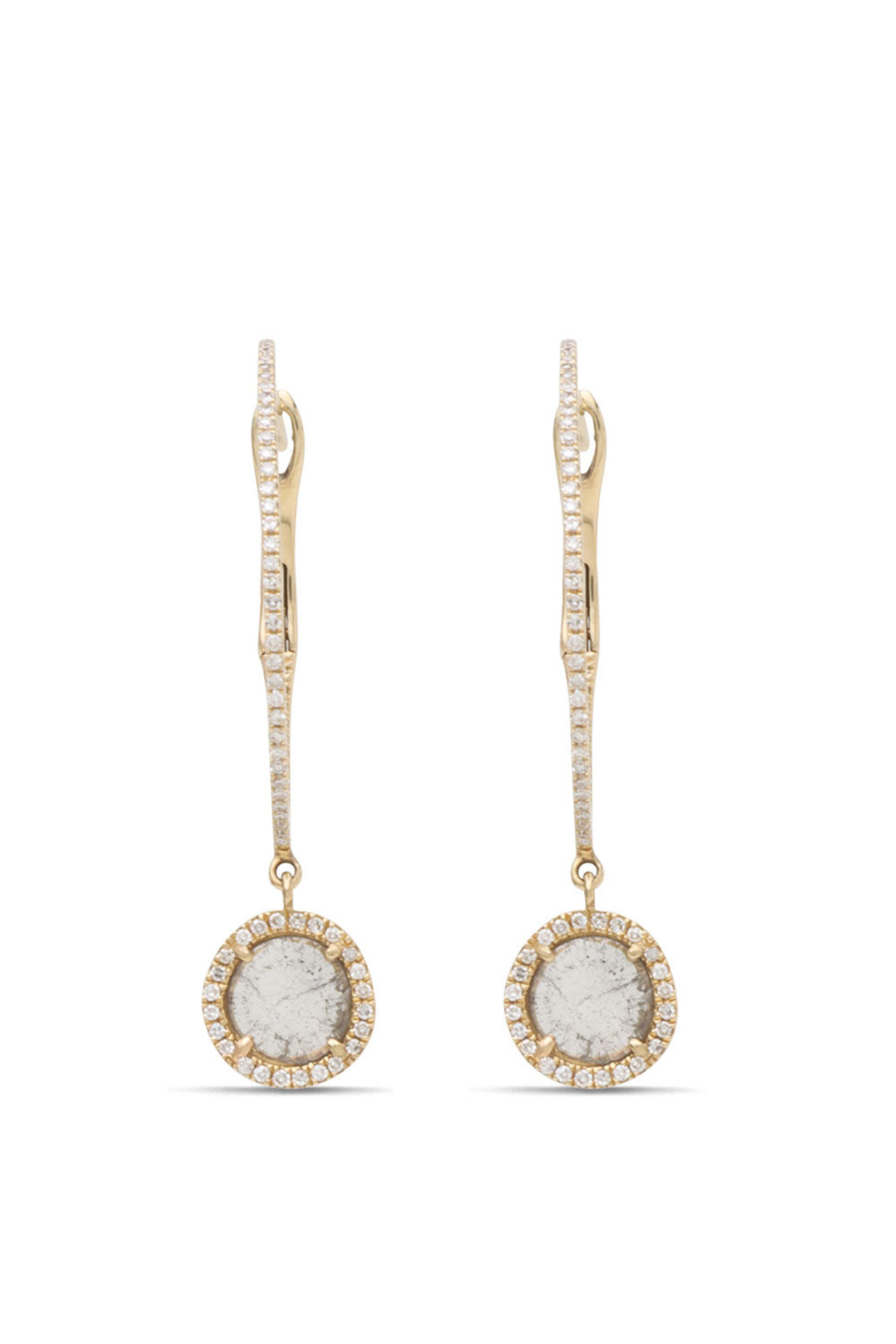 Kai Linz - Diamond Hoops with Diamond Drop Earrings