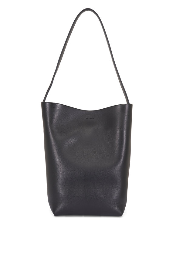The Row Medium Park N/S Black Leather Tote - view 1
