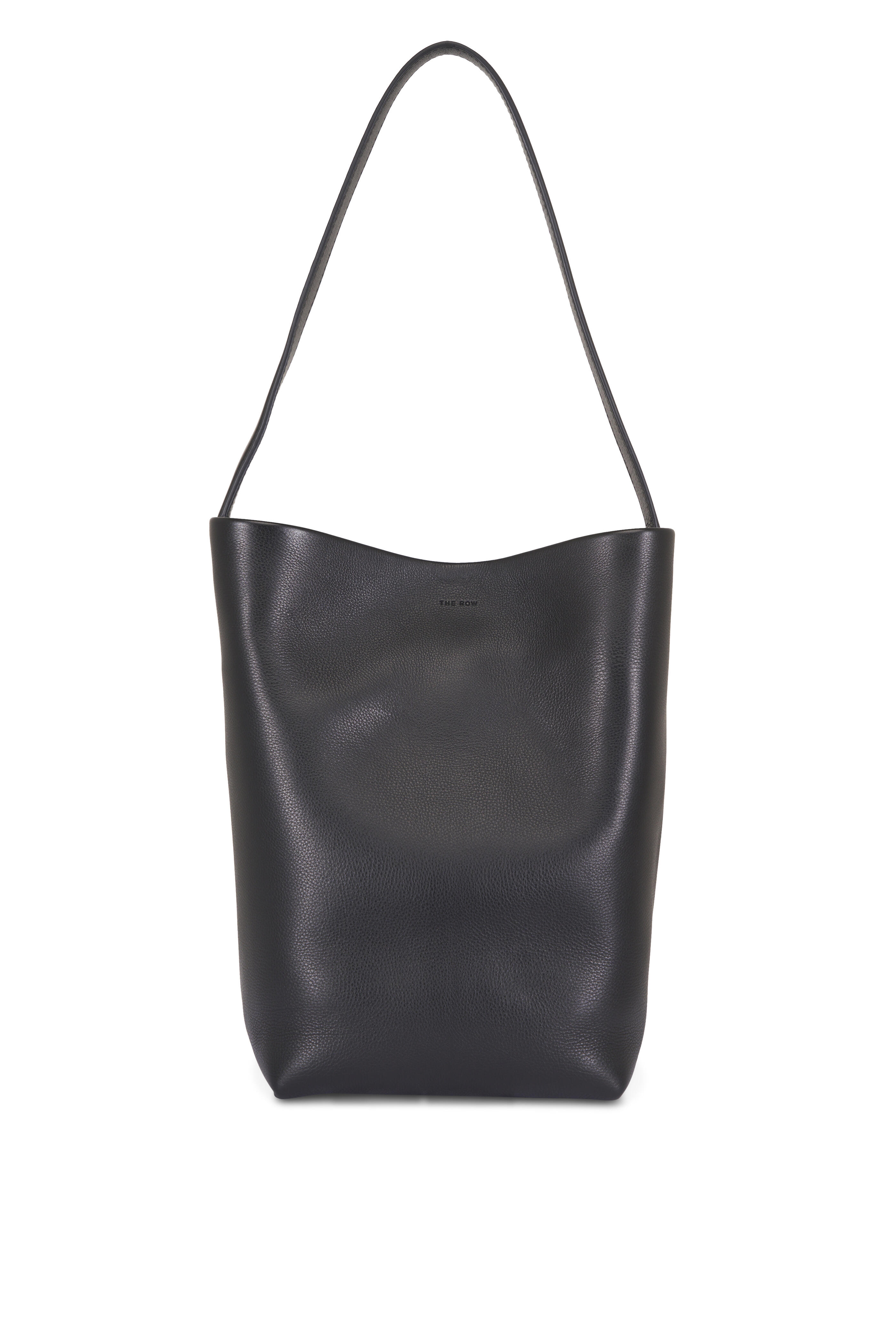 The Row - Medium Park N/S Black Leather Tote - view 1