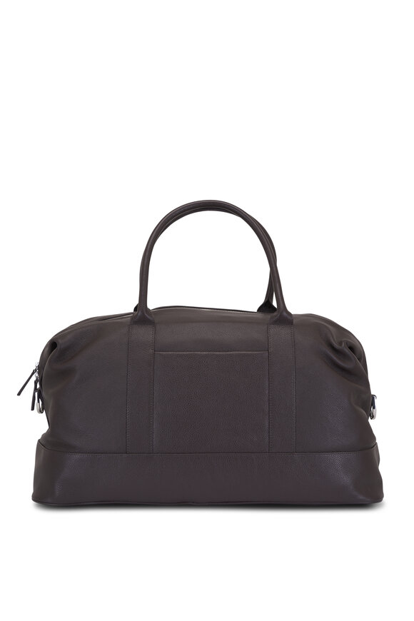 Want Les Essentiels Kelowna Dark Brown Leather Weekender Bag - view 2