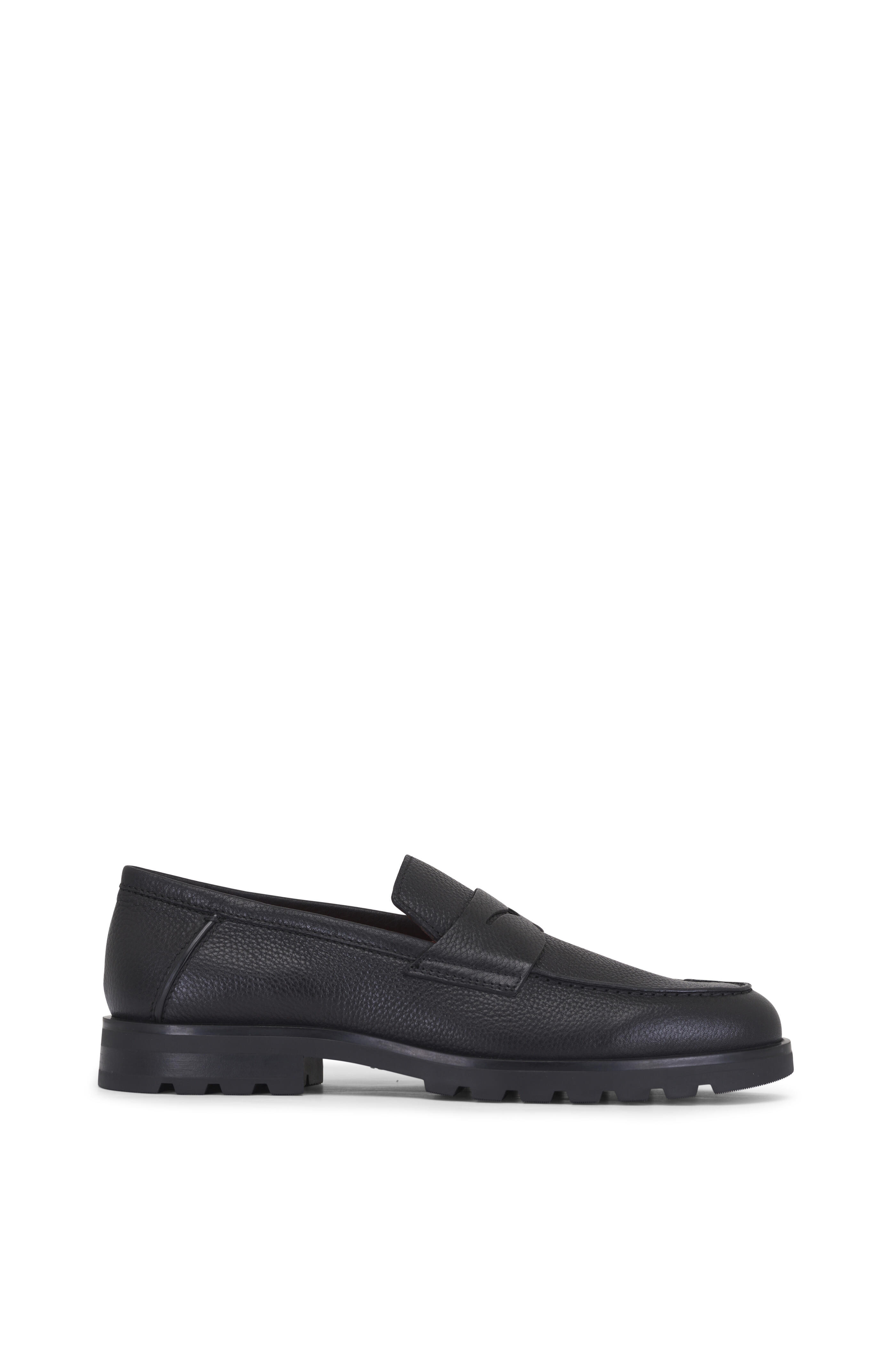 Santoni - Rock Black Leather Loafer