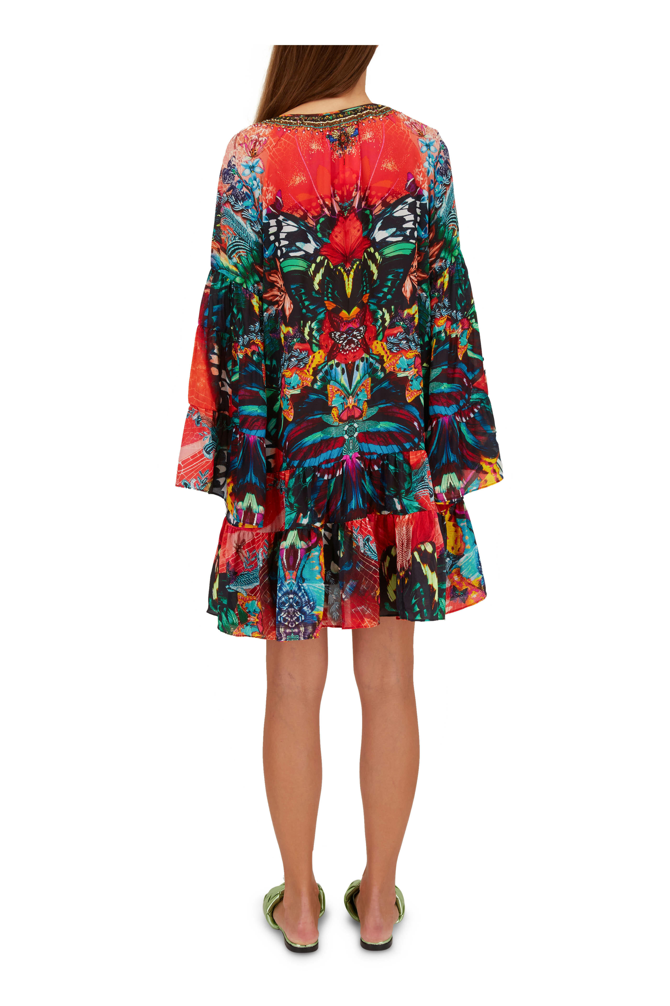 Camilla - In A Flutter A-Line Gathered Panel Dress