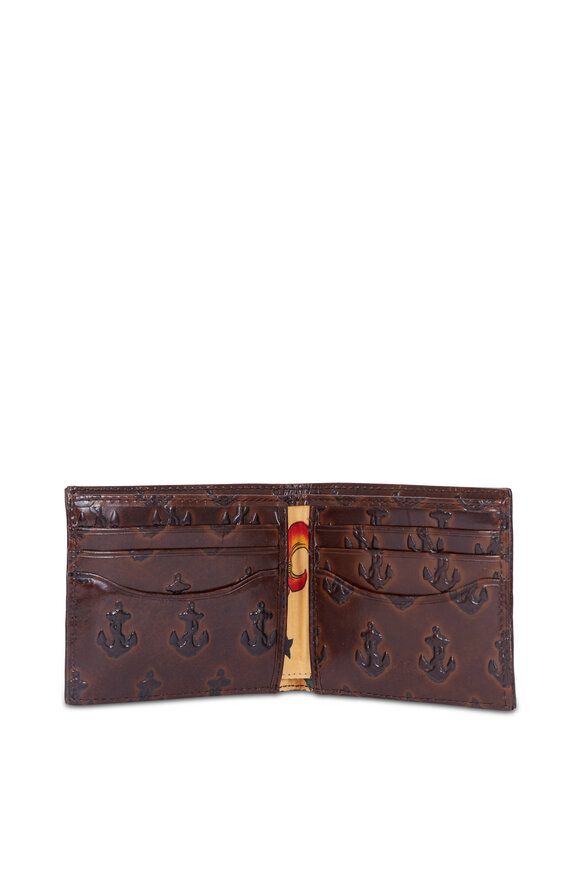 Jack Spade - Chocolate Leather Anchor Embossed Wallet