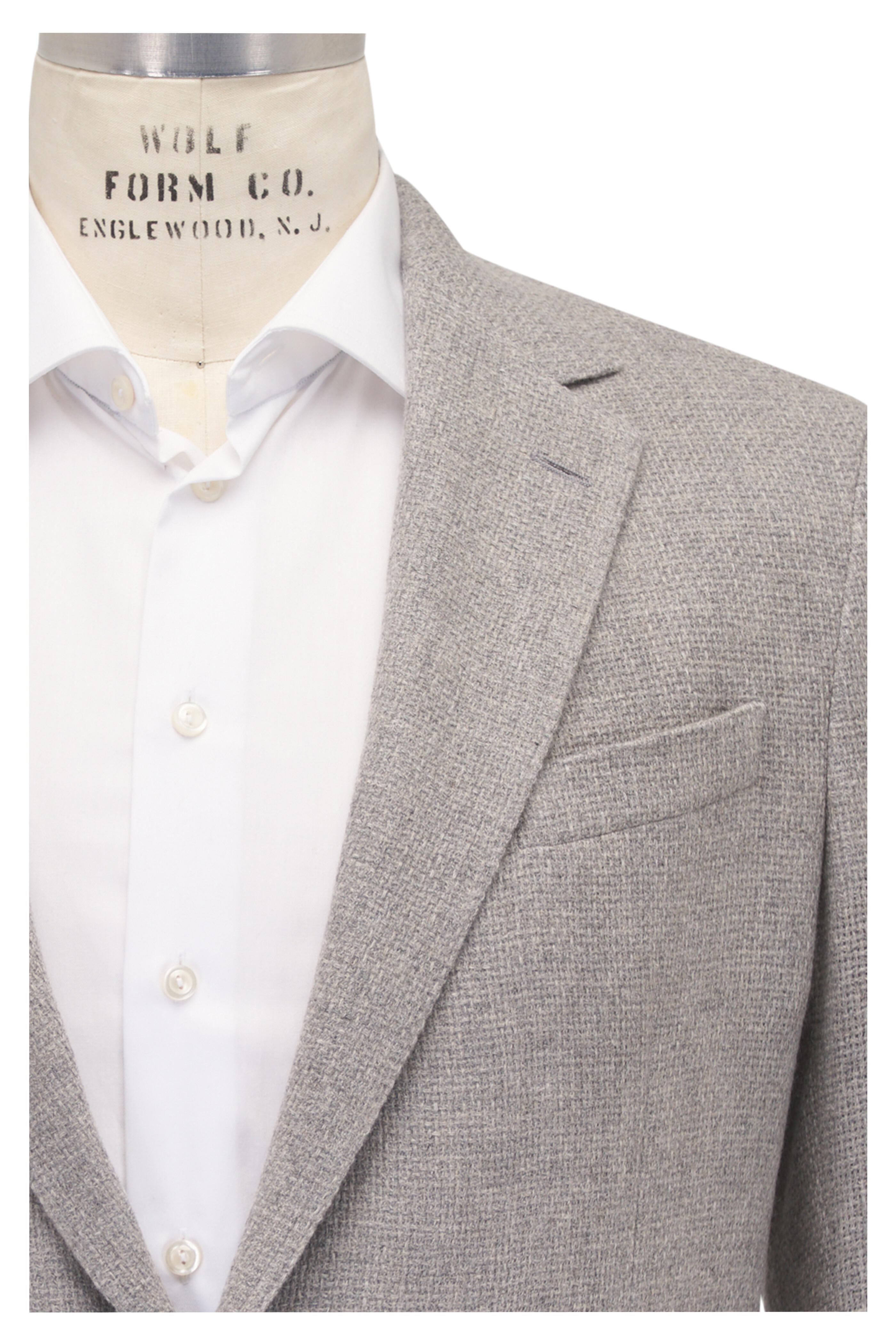 Ralph Lauren Purple Label - Gray Textured Cashmere Sportcoat