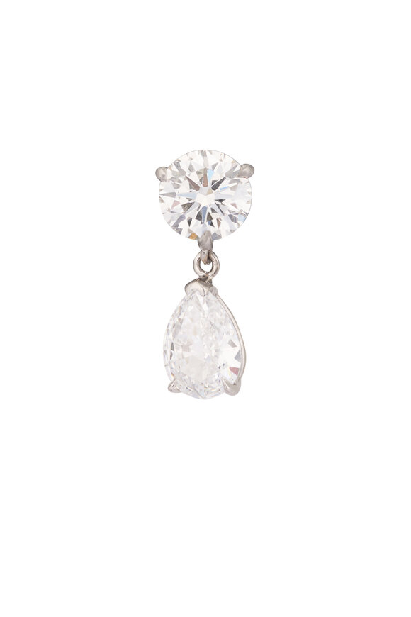 Lowy & Co Brilliant Cut Diamond Earrings - view 2