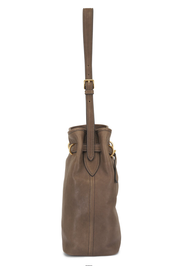 Miu Miu Aventure Tundra Leather Bucket Bag - view 4