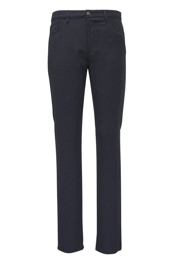 Canali Performance Mid Blue Wool Five Pocket Pant