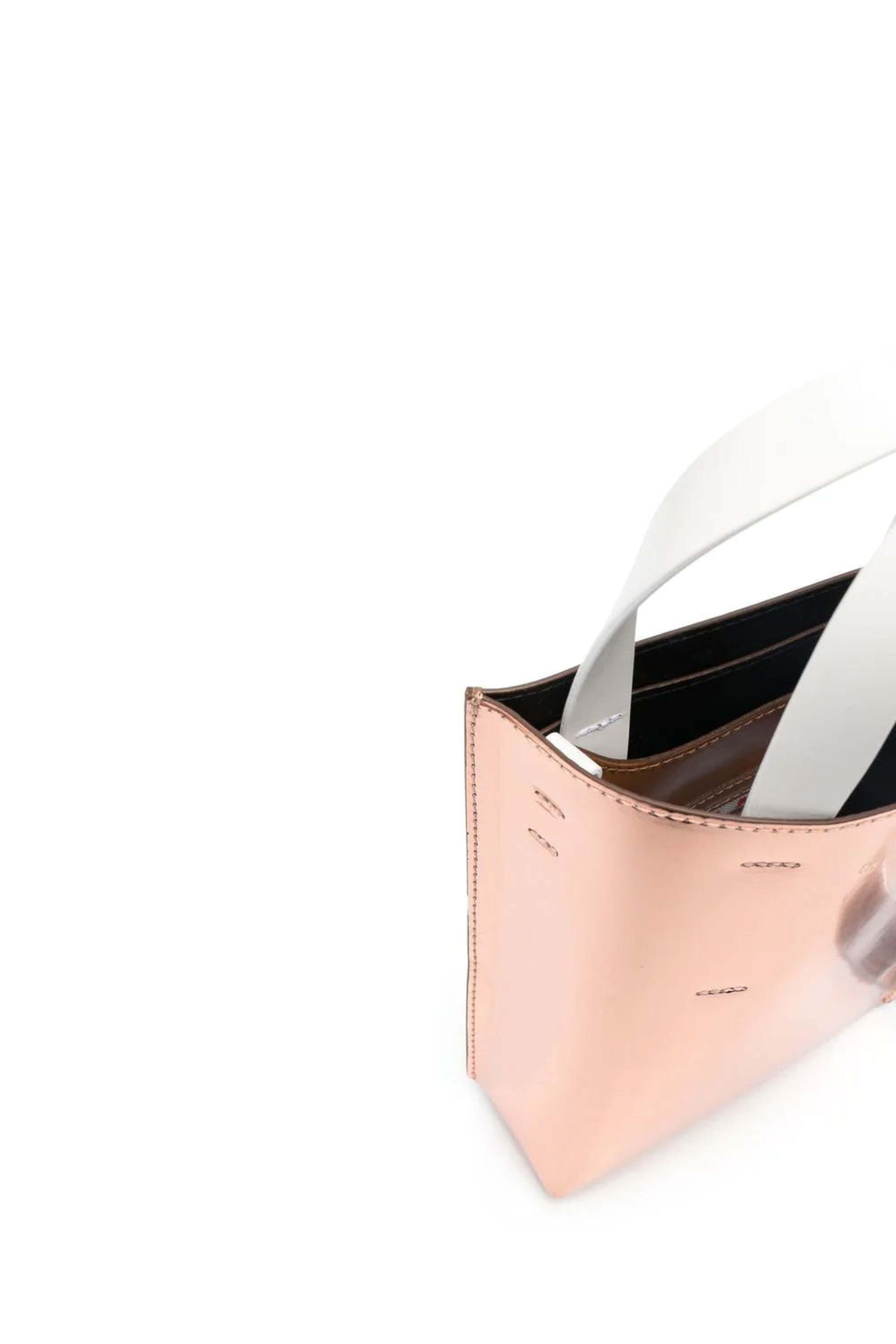 Marni - Museo Nano Bag in Rose Gold Mirrored Leather